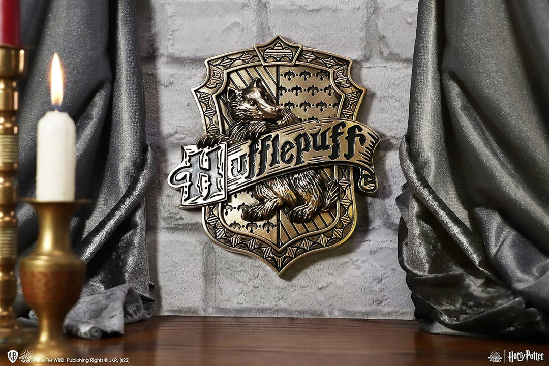 Nemesis Now Officially Licensed Harry Potter Hufflepuff Wall Plaque, Bronze, 20.