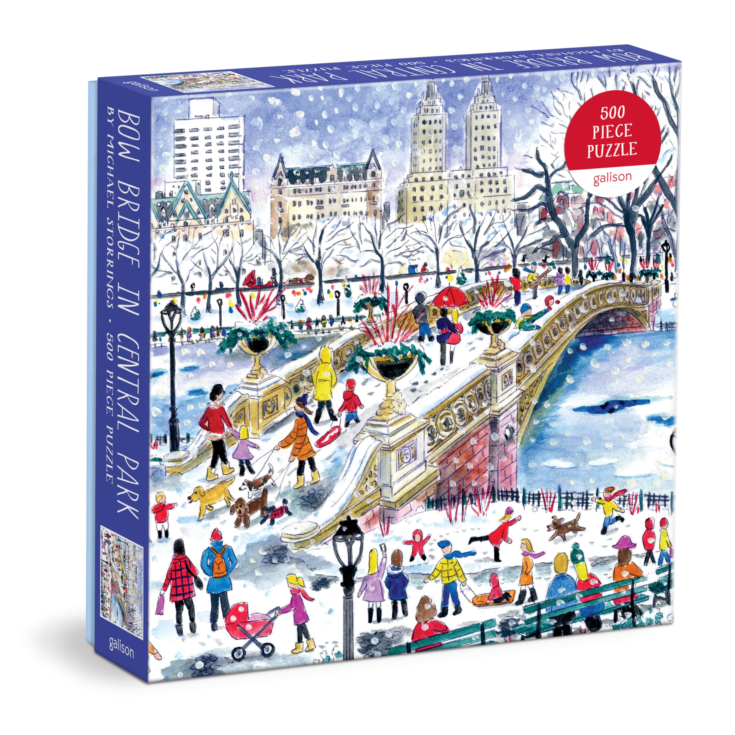 Galison Michael Storrings Bow Bridge In Central Park Jigsaw Puzzle - 500 Pieces | Cardboard