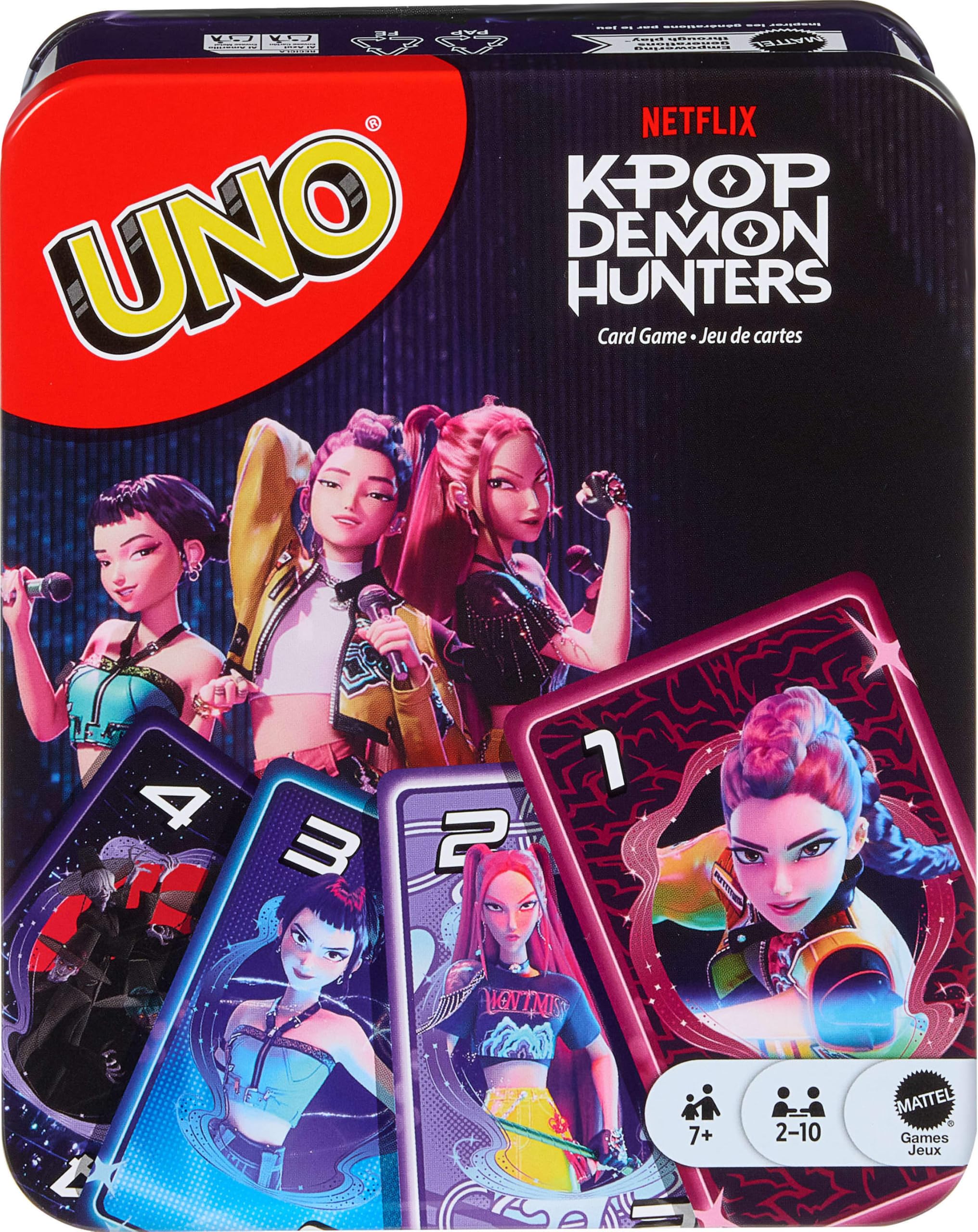 Juegos Mattel UNO KPop Demon Hunters Card Game - 2-10 Players, Ages 7+ 1