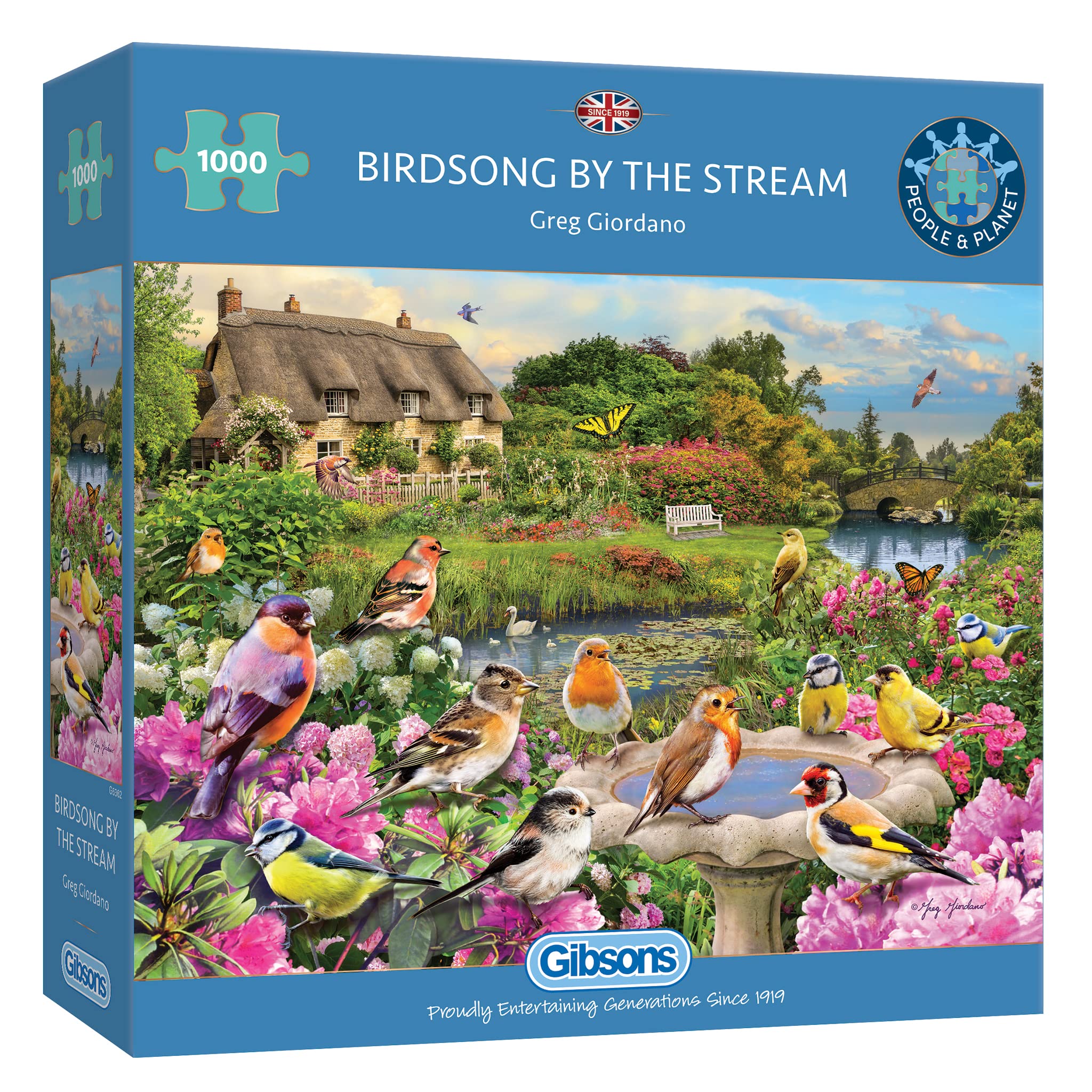 Gibsons Birdsong by the Stream Jigsaw Puzzle - 1000 Pieces | Nature Theme | Adult Puzzle