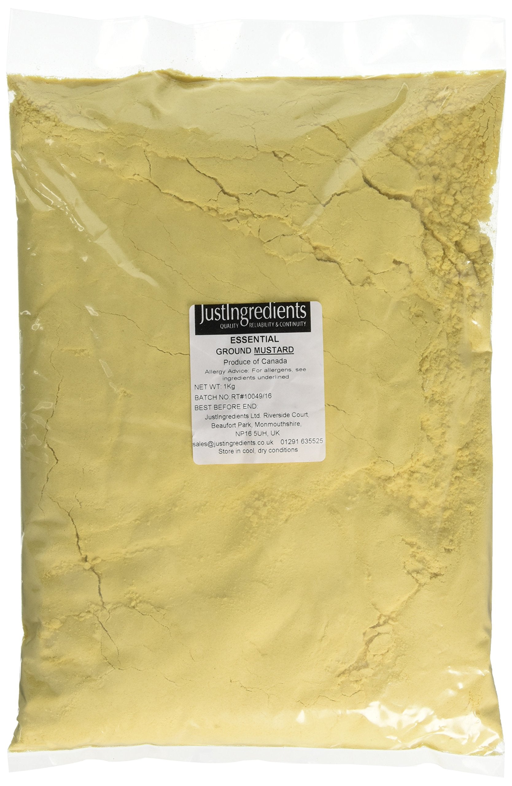 JustIngredients Ground Mustard Powder - 1kg Value Pack | Bold Tangy Flavour | Made from Brassica Seeds 1