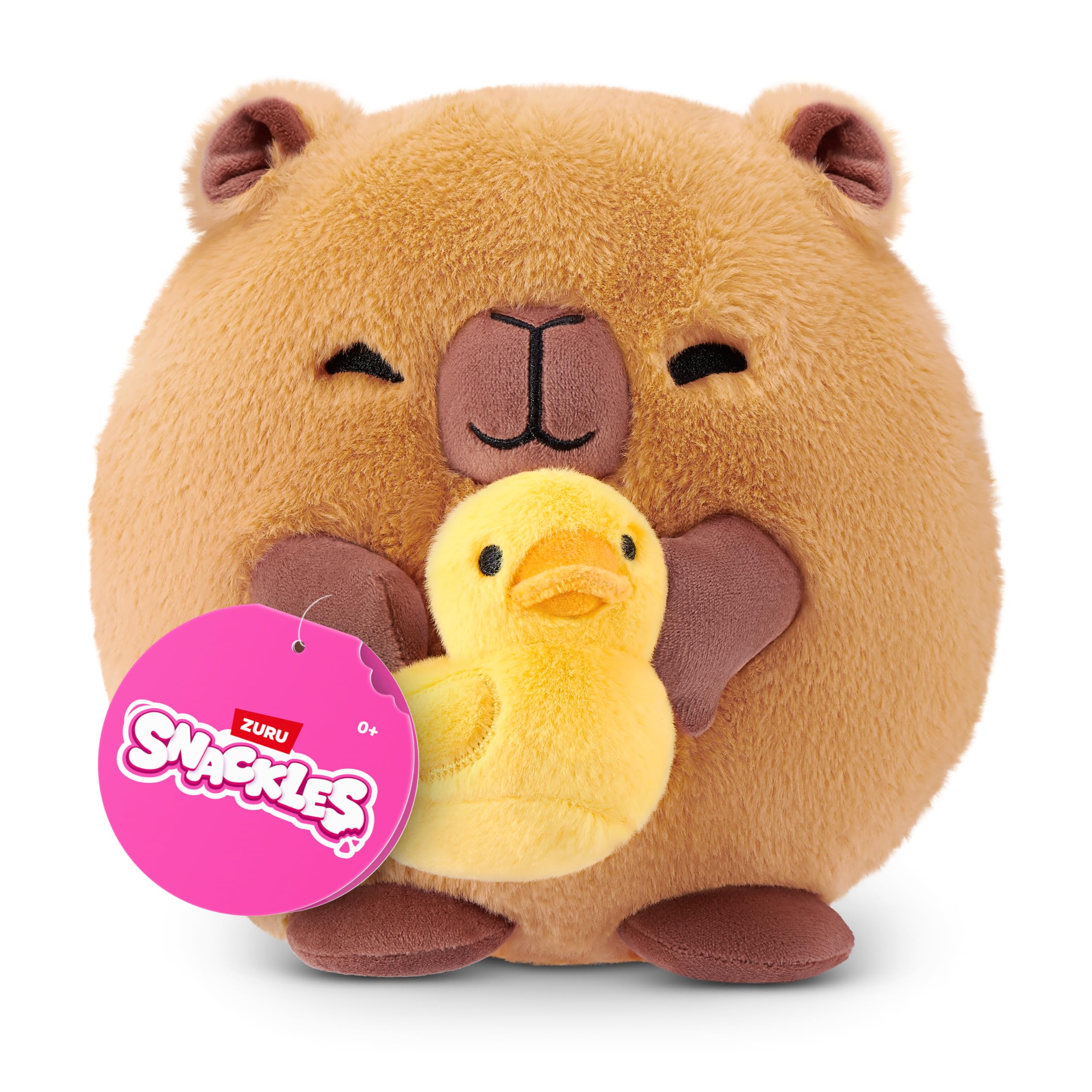 Snackles Core Series 2 8-Inch Plush - Capybara with Rubber Duck | Super-Soft | Collectible 8