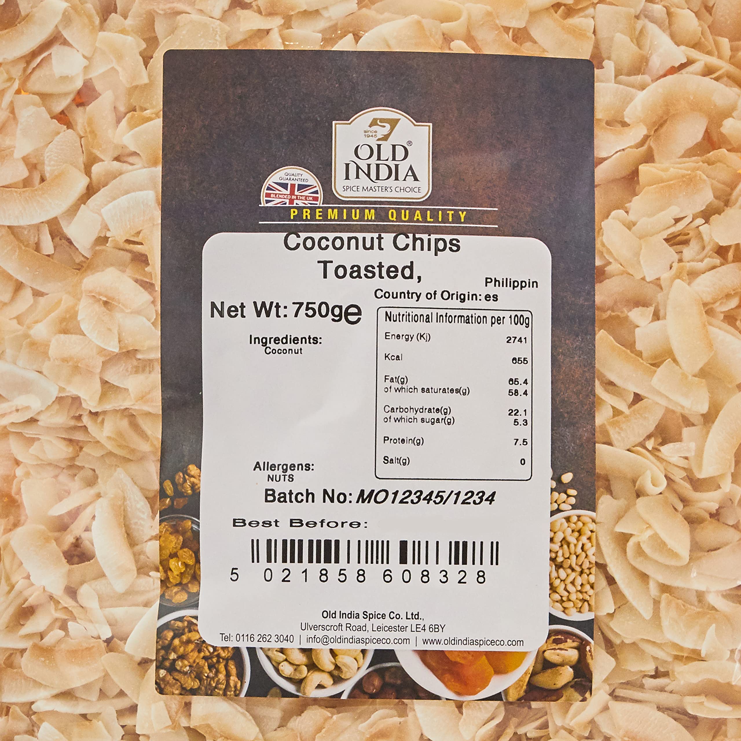 Old India Toasted Coconut Chips - 750g 2