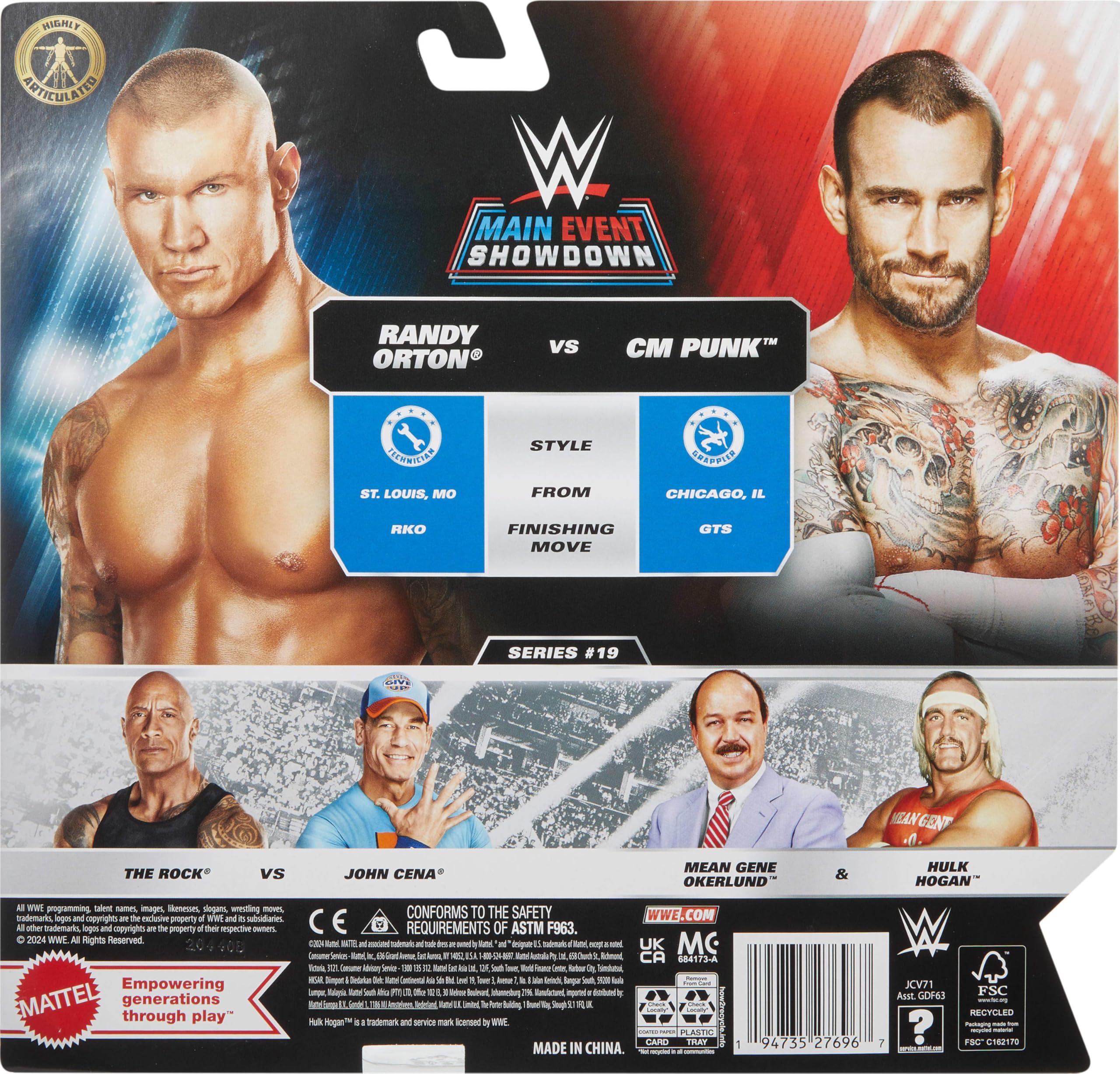 Mattel WWE Main Event Championship Showdown 2-Pack Action Figures - 6-Inch Collectible Figures with Accessories 6