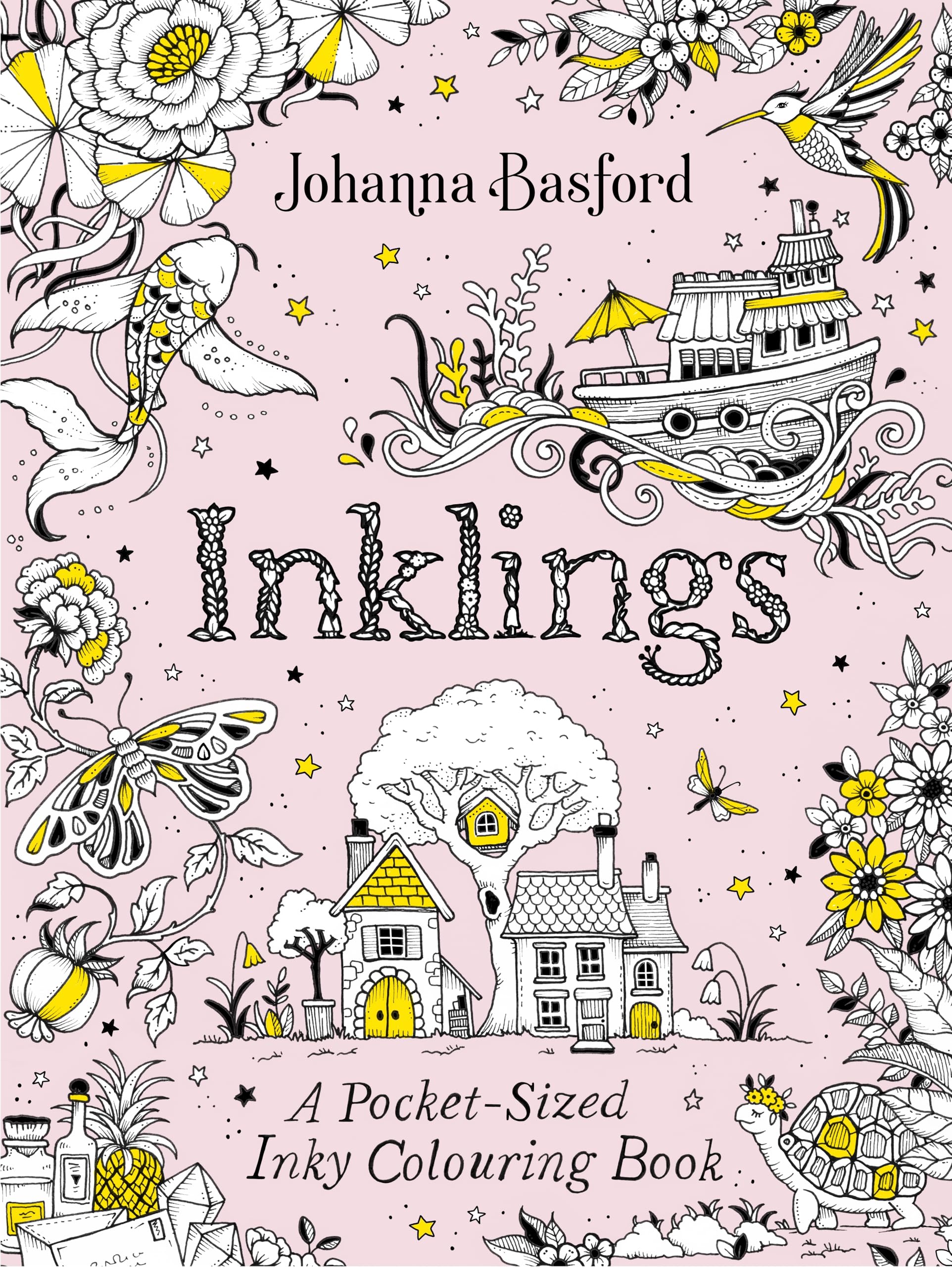 Ebury Press Inklings: A Pocket-Sized Inky Colouring Book - Johanna Basford | 80 Pages 1