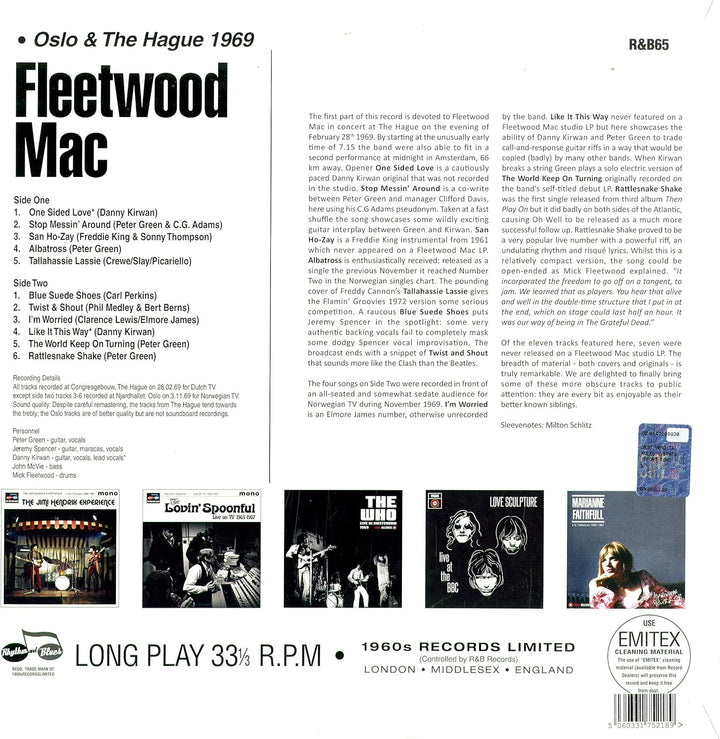 Live 1969 (Oslo & The Hague) - Fleetwood Mac Live LP - Rare Recordings from 1969 European Tour