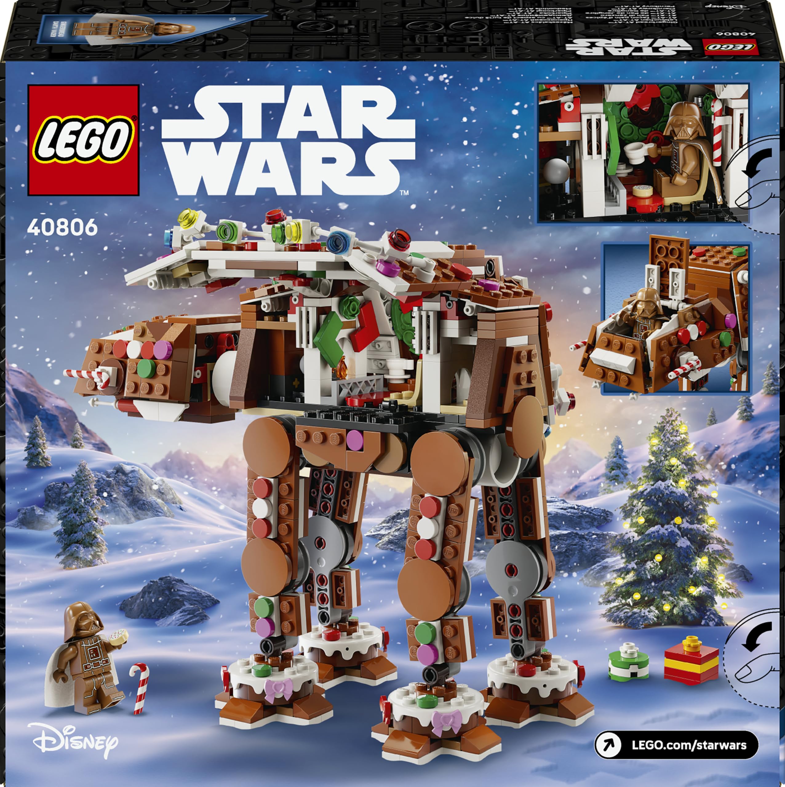 LEGO Star Wars Gingerbread AT-AT Walker Building Set 40806 - Includes Darth Vader Minifigure | Ages 10+ 8
