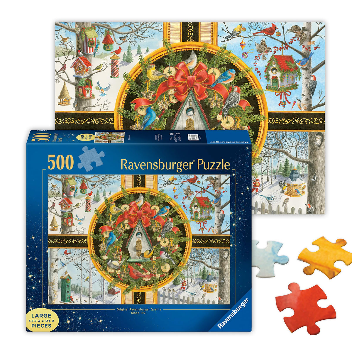 Ravensburger Christmas Songbirds Jigsaw Puzzle - 500 Pieces, Age 12+
