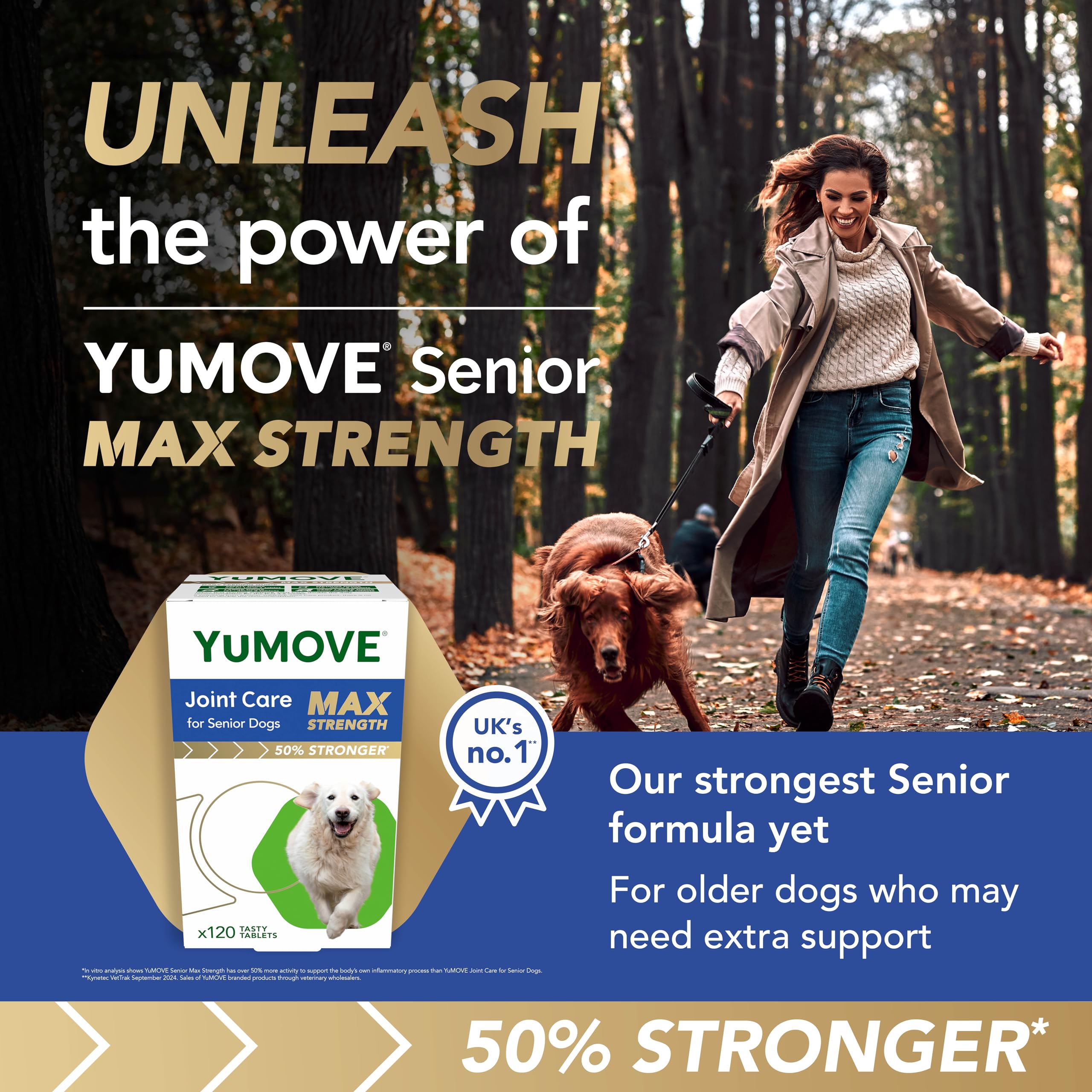 YuMOVE Max Strength Joint Supplement for Senior Dogs - 120 Tablets | Supports Mobility 2