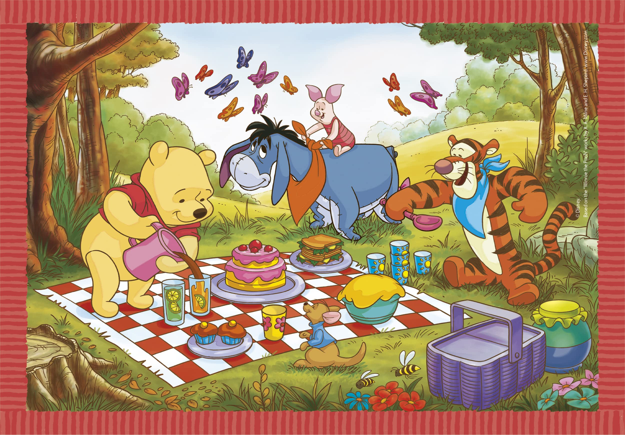 Clementoni Disney Winnie The Pooh 4-in-1 Jigsaw Puzzle Set - 12 to 24 Pieces for Toddlers 12