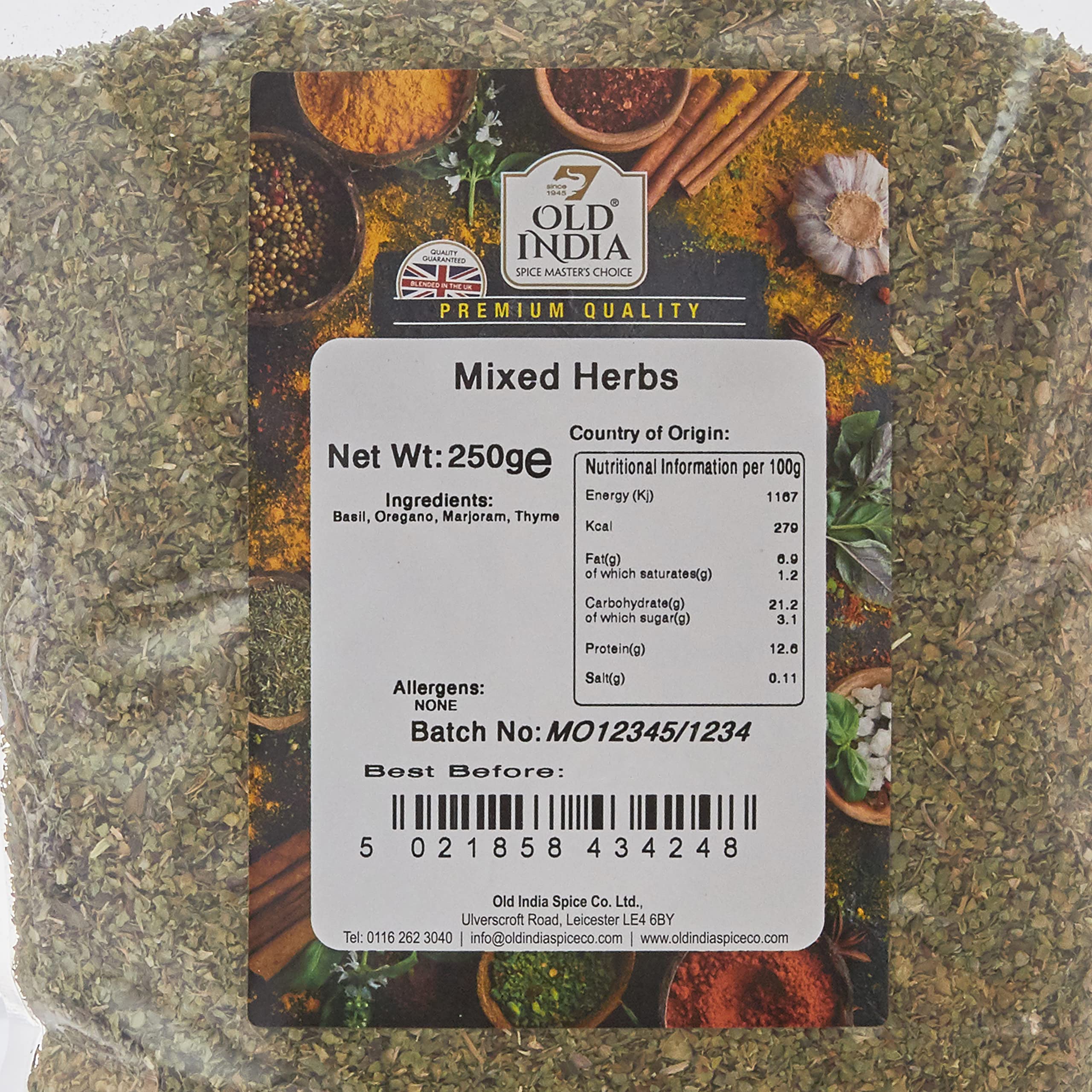 Old India Mixed Herbs - 100% Natural Seasoning | 250g Pack