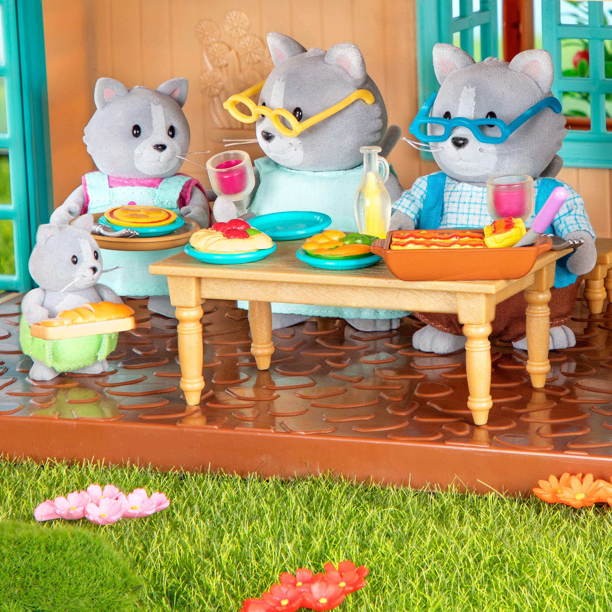 Li'l Woodzeez – The Daintypaw Cats – Collectible Toy Cat Figurines – 7-Piece Playset for Kids 4