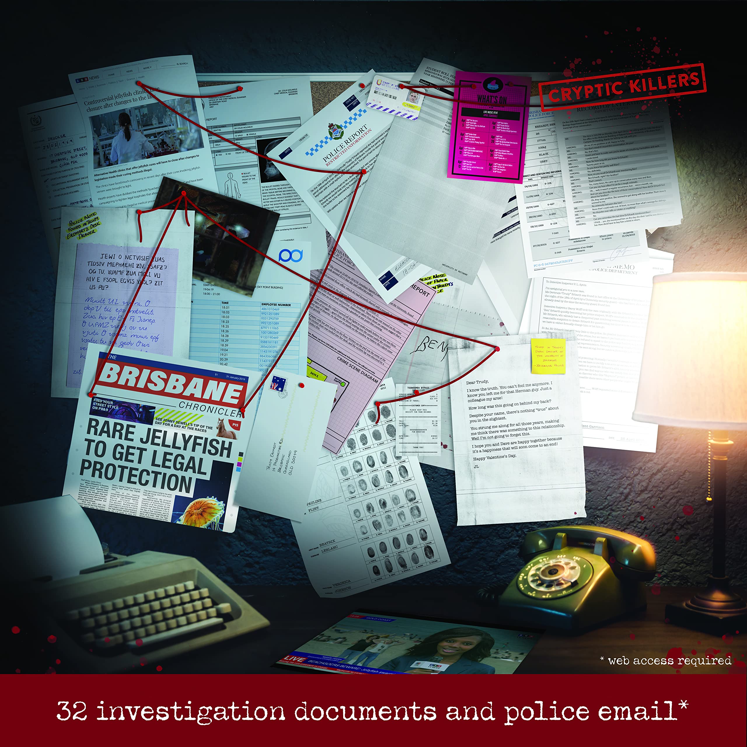 Cryptic Killers Unsolved Murder Mystery Game - Cold Case Files Investigation | 3+ Hours Playtime | Difficulty 4/5 3