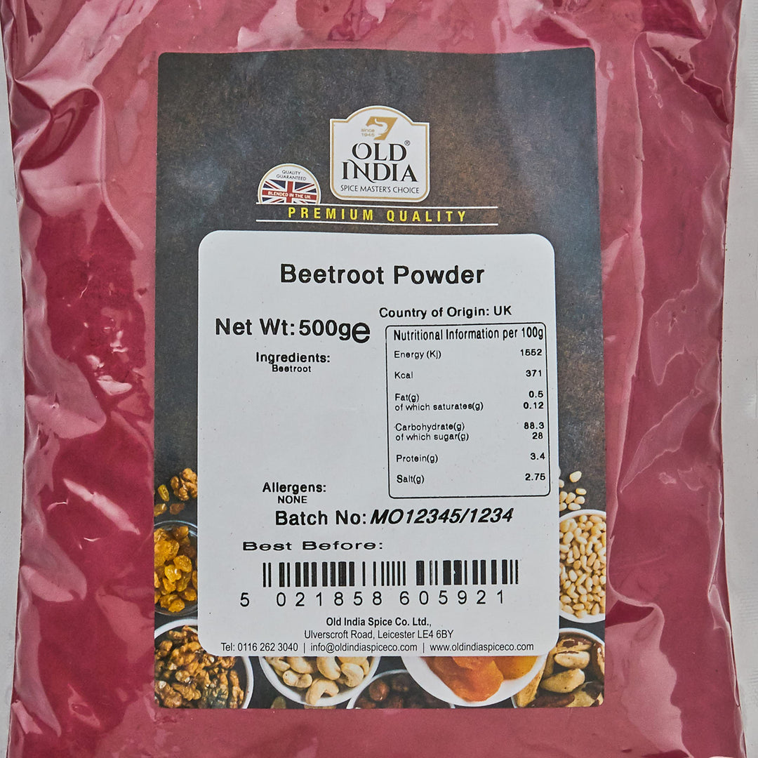 Old India Beetroot Powder 500g - 100% Pure Natural Powder for Smoothies, Juices & Cooking