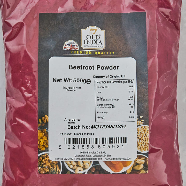 Old India Beetroot Powder 500g - 100% Pure Natural Powder for Smoothies, Juices & Cooking