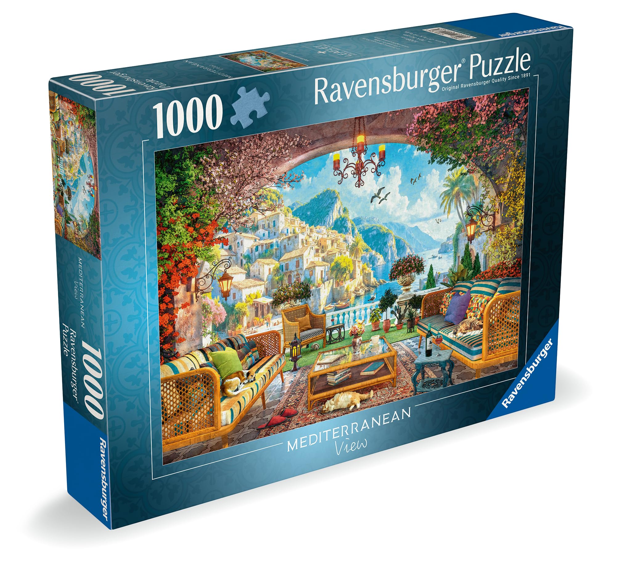 Ravensburger Mediterranean Terrace View 1000-Piece Jigsaw Puzzle for Adults & Kids 12+