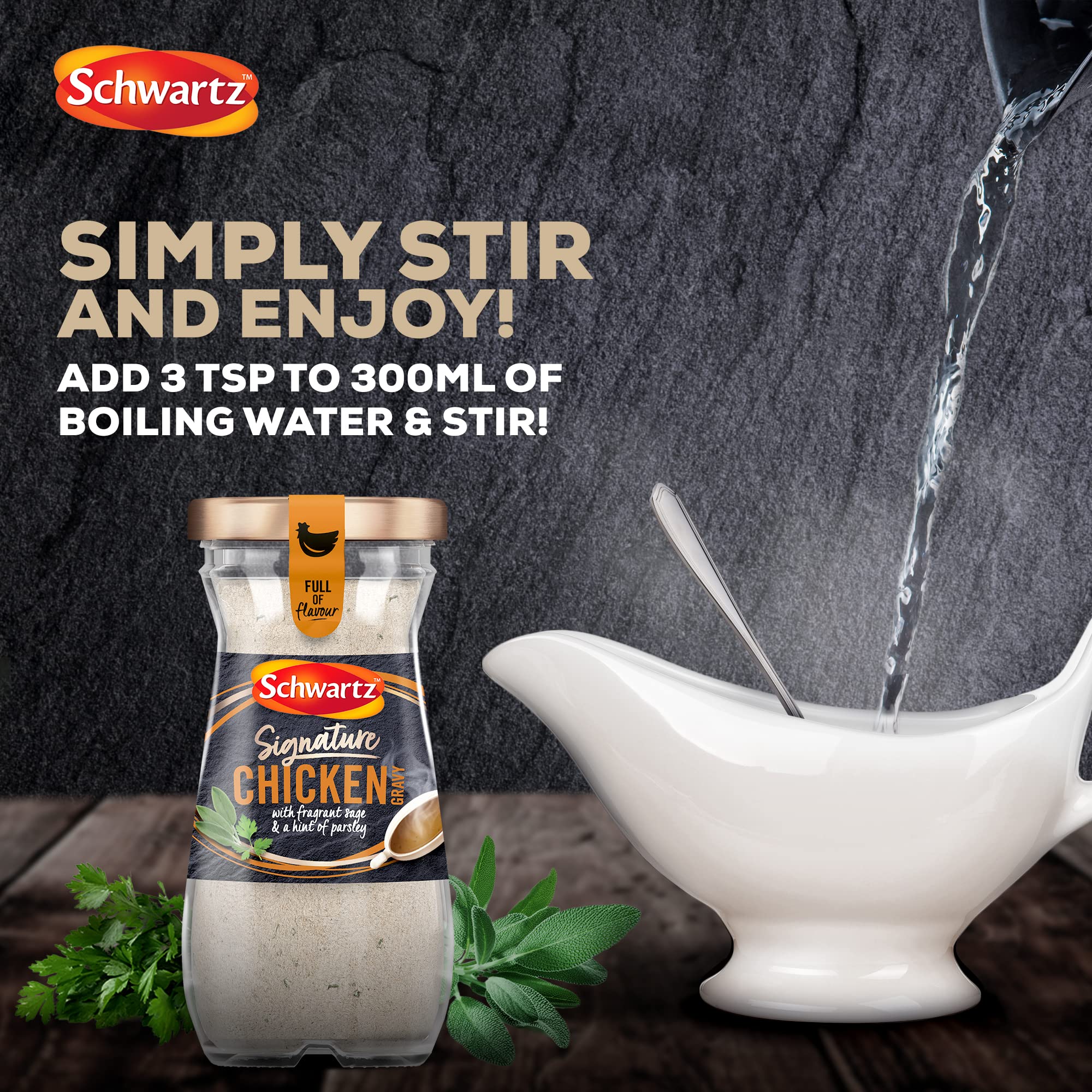 Schwartz - Signature Chicken Gravy 155g | Pack of 2 | Instant Roast Chicken Flavour with Sage & Parsley 2