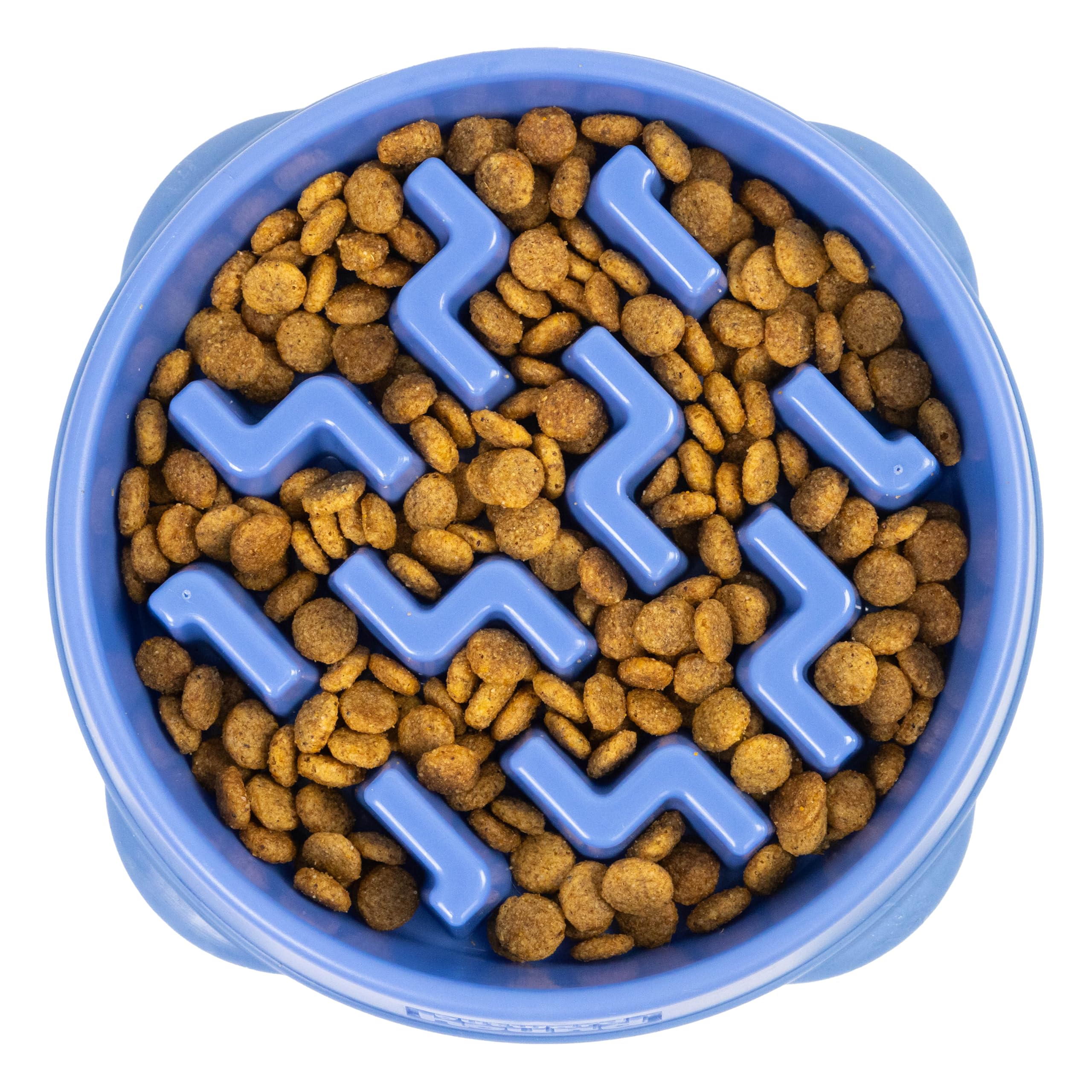 Outward Hound Slow Feeder Dog Bowl - Reduces Bloat, Improves Digestion | Medium, Blue