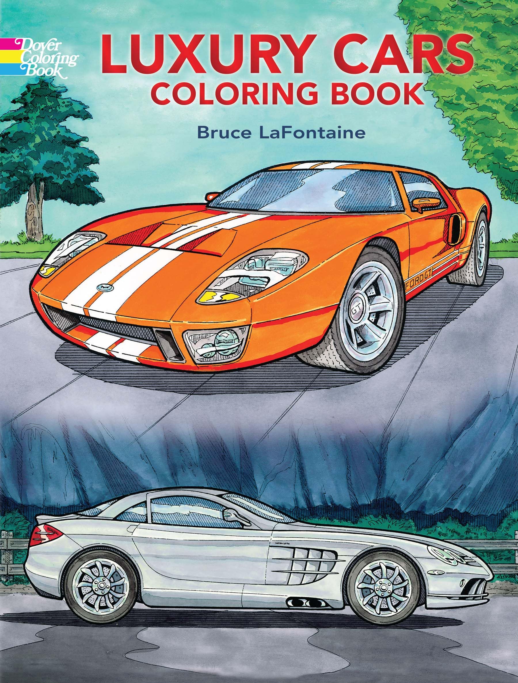 Dover Luxury Cars Coloring Book - Illustrated Edition | 32 Pages | Ages 8-11 1