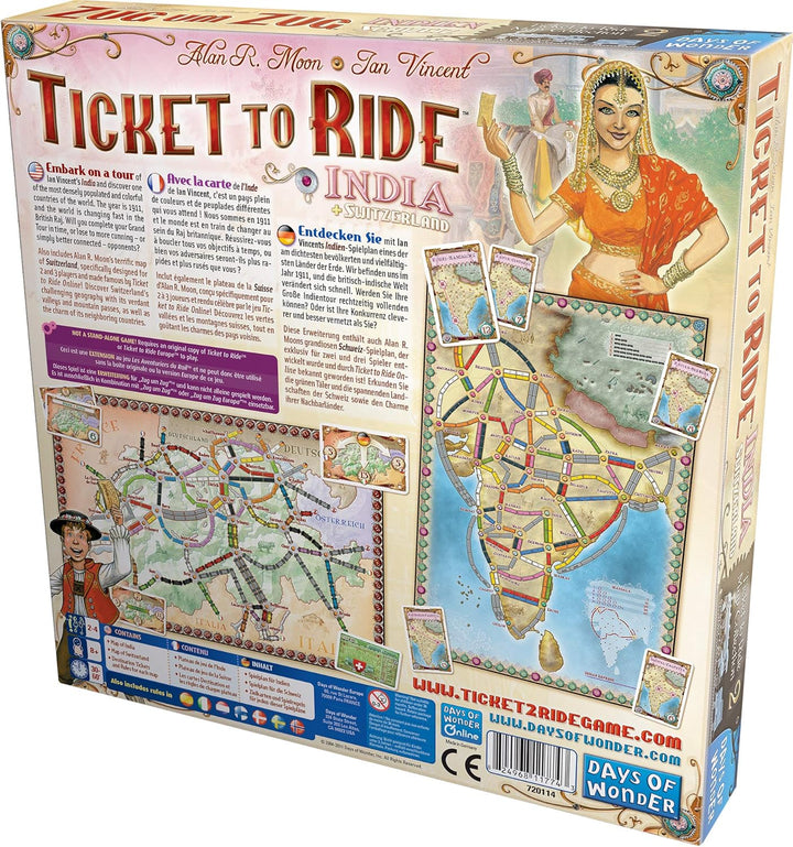 Days of Wonder Ticket to Ride India Board Game Expansion (DO7214)