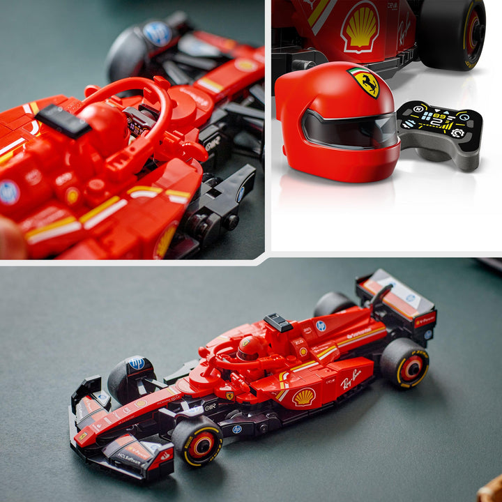 LEGO Speed Champions Ferrari SF-24 F1 Race Car Toy with Driver Minifigure - Building Set for Ages 10+