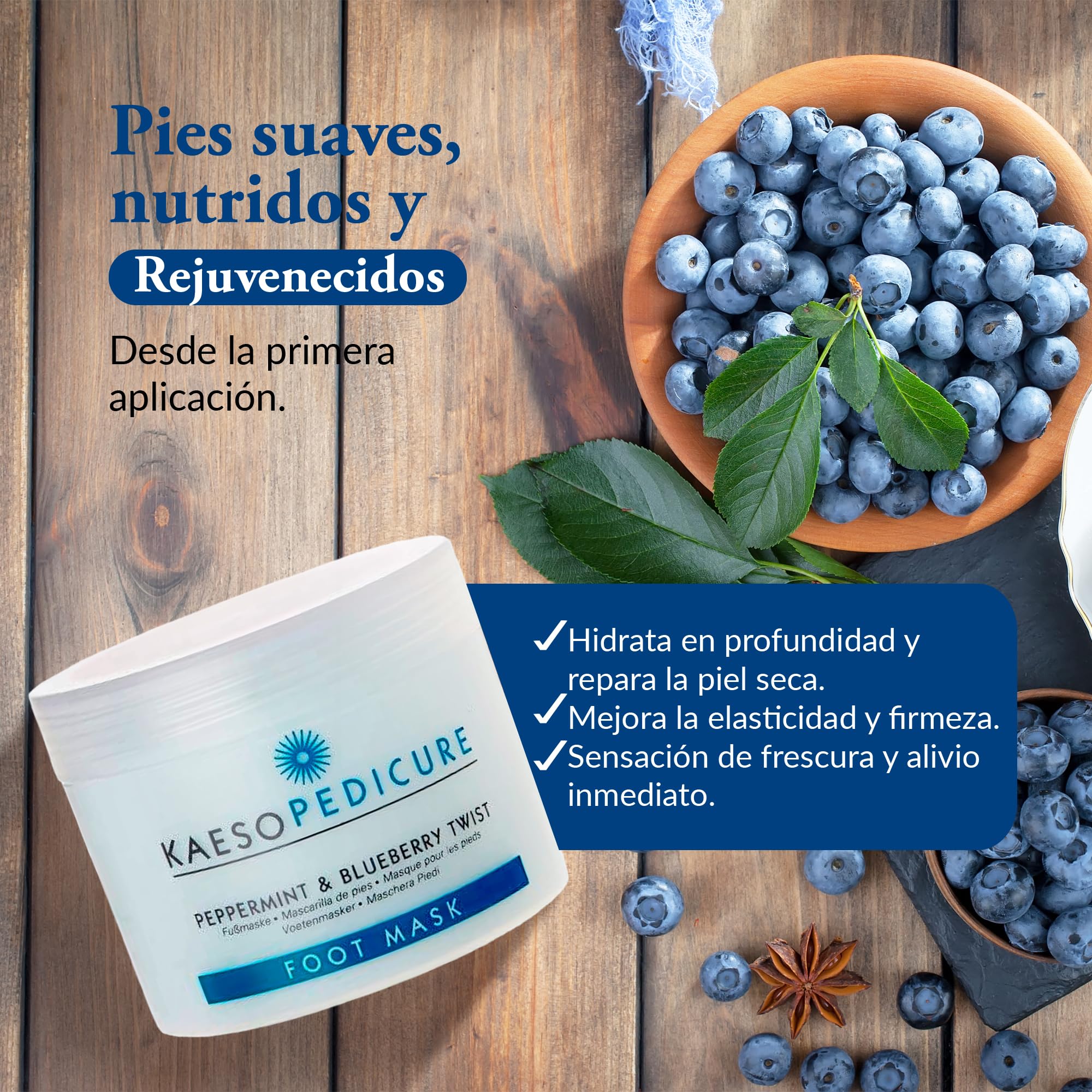 Kaeso Peppermint and Blueberry Twist Foot Mask - Intense Moisture & Cooling Relief | 450 ml 2