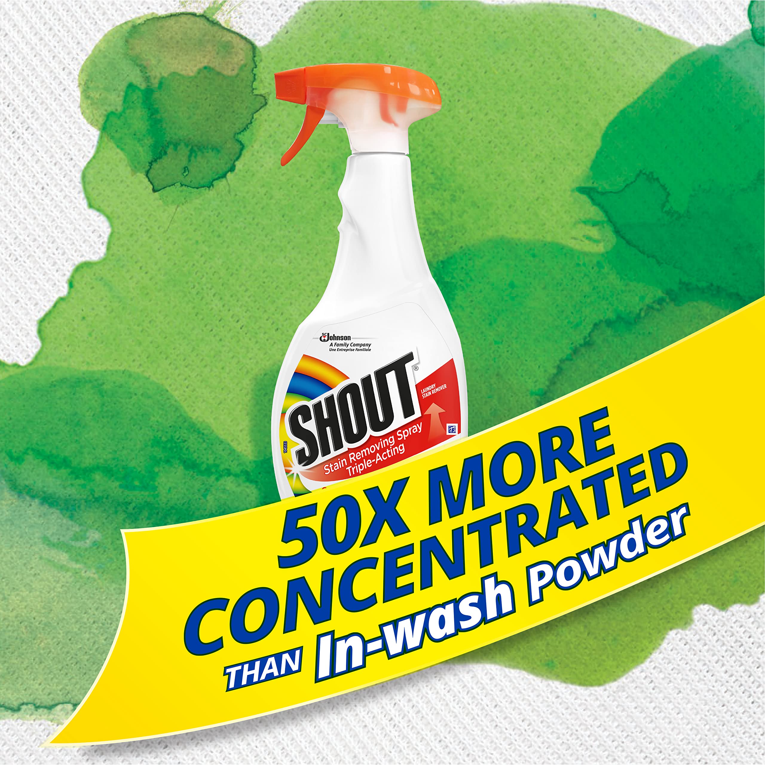 SHOUT Triple-Acting Stain Removing Spray - Fresh Scent, Liquid Formula | 500 ml