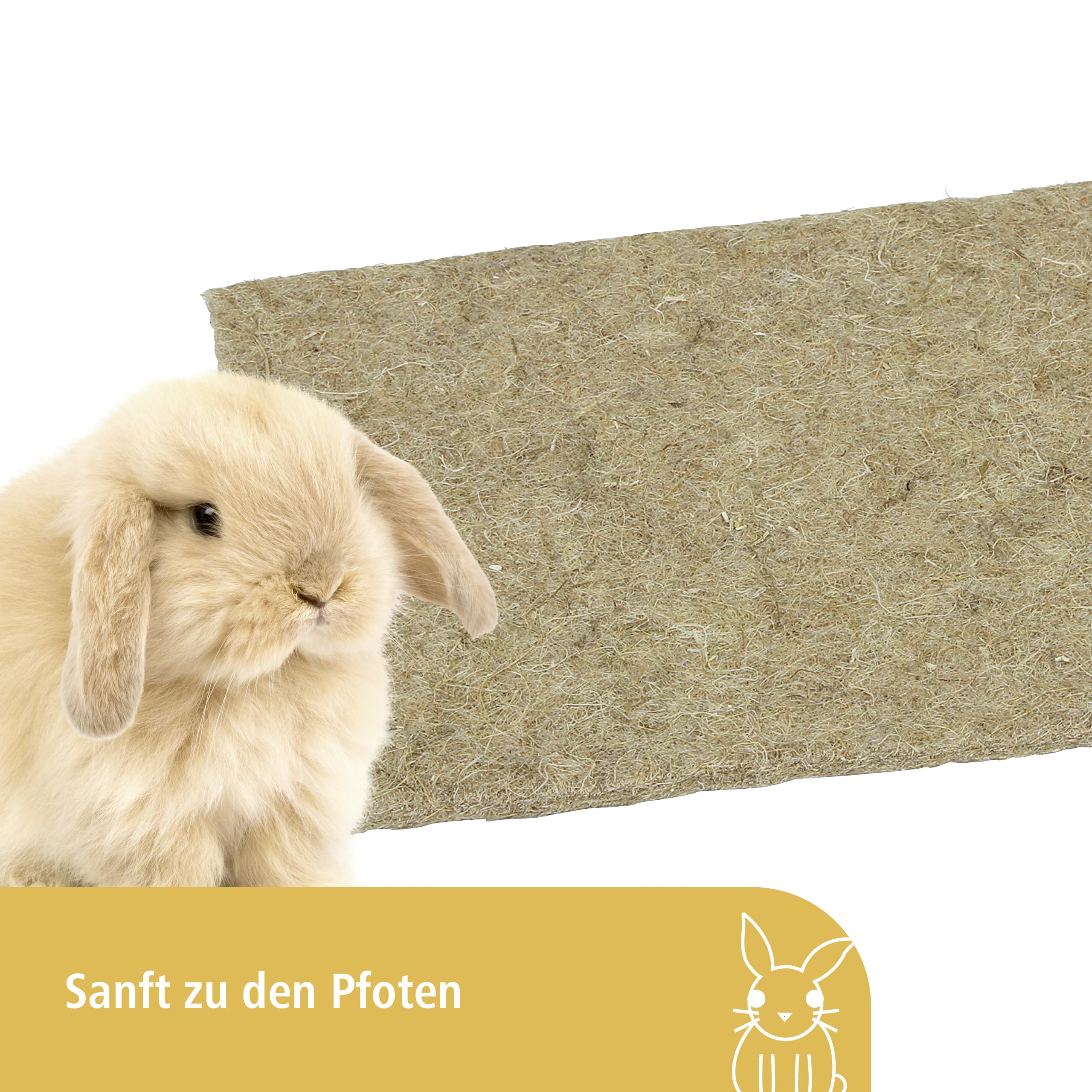 Kerbl Pet Hemp Rodent Mat - Natural Cage Liner | 40 x 25 x 1 cm | Absorbent 3