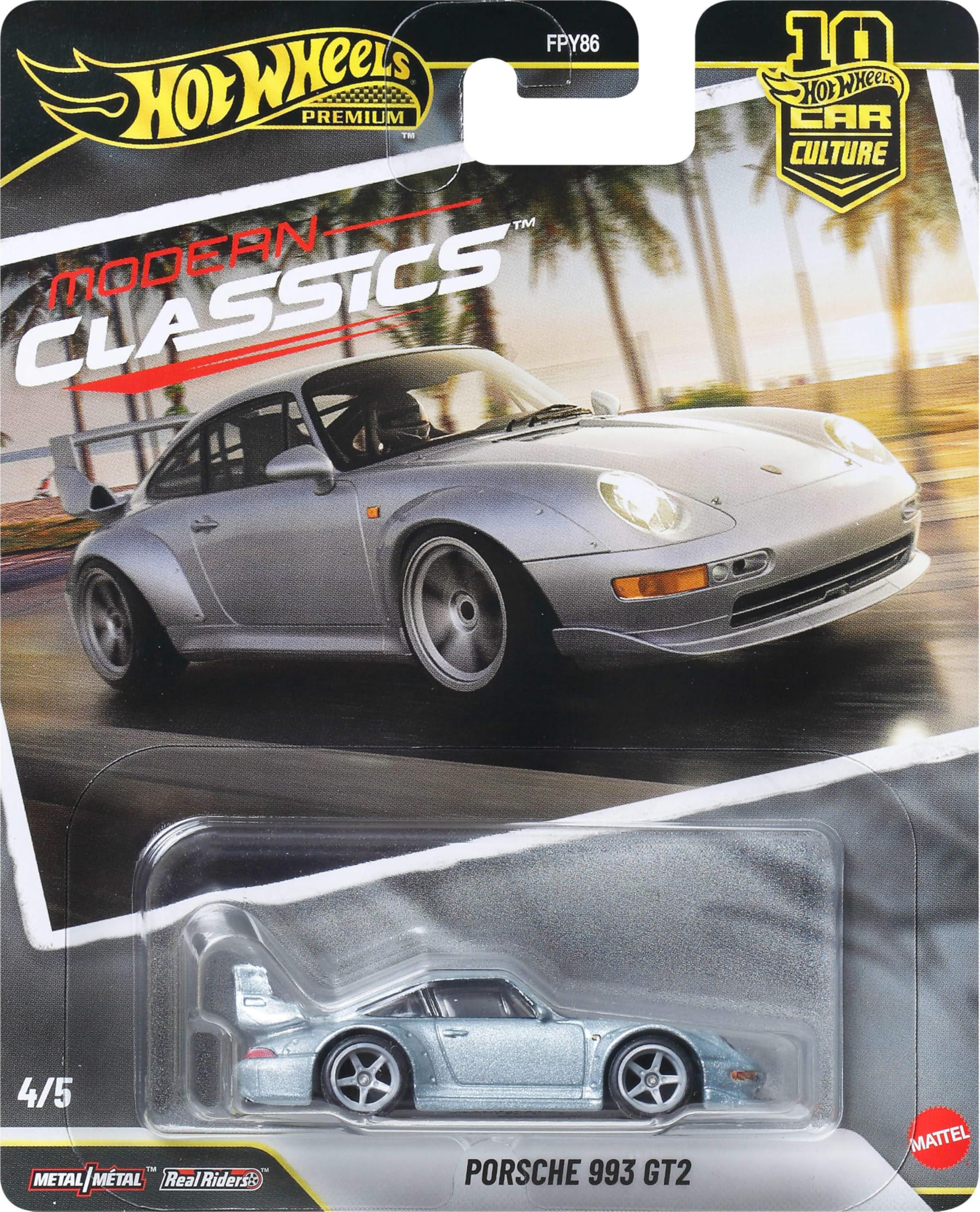 Hot Wheels Porsche 993 GT2 Car Culture Vehicle - Premium 1:64 Scale Die-Cast