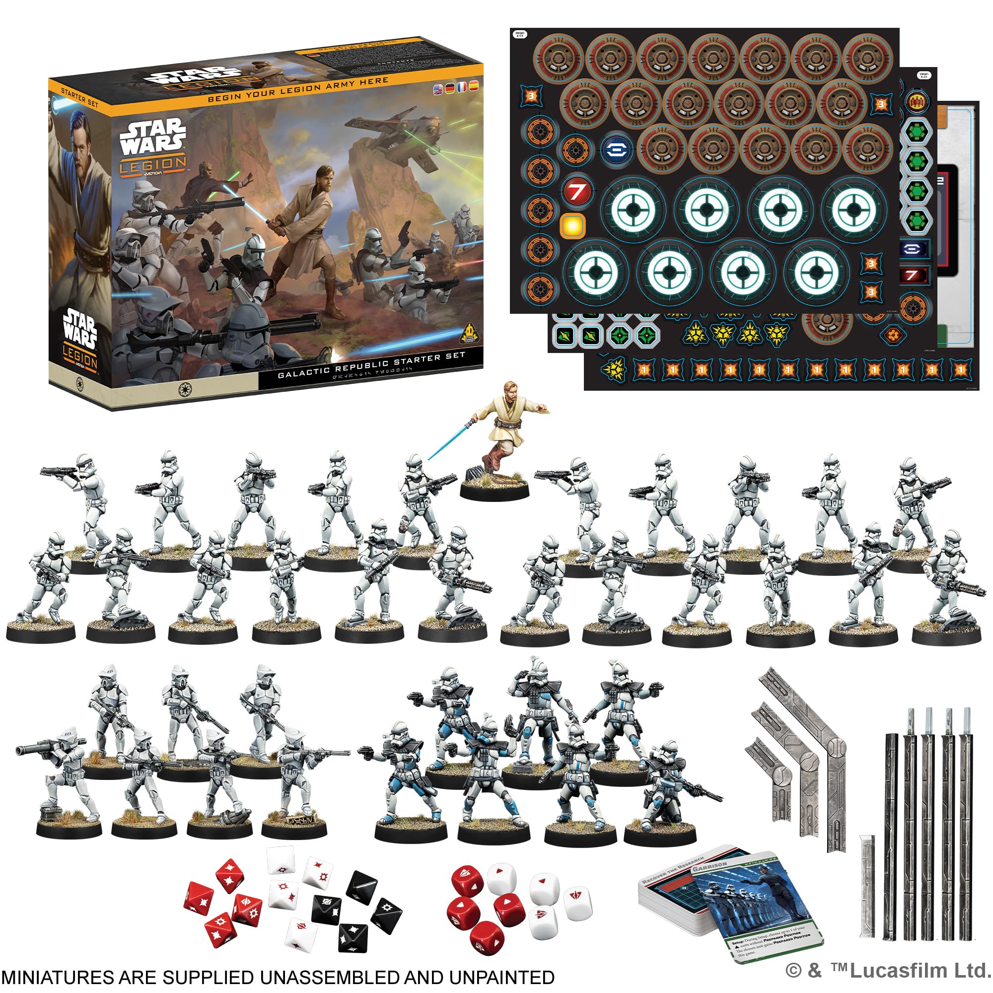 Asmodee Star Wars: Legion - Galactic Republic Starter Set Miniature Game 7