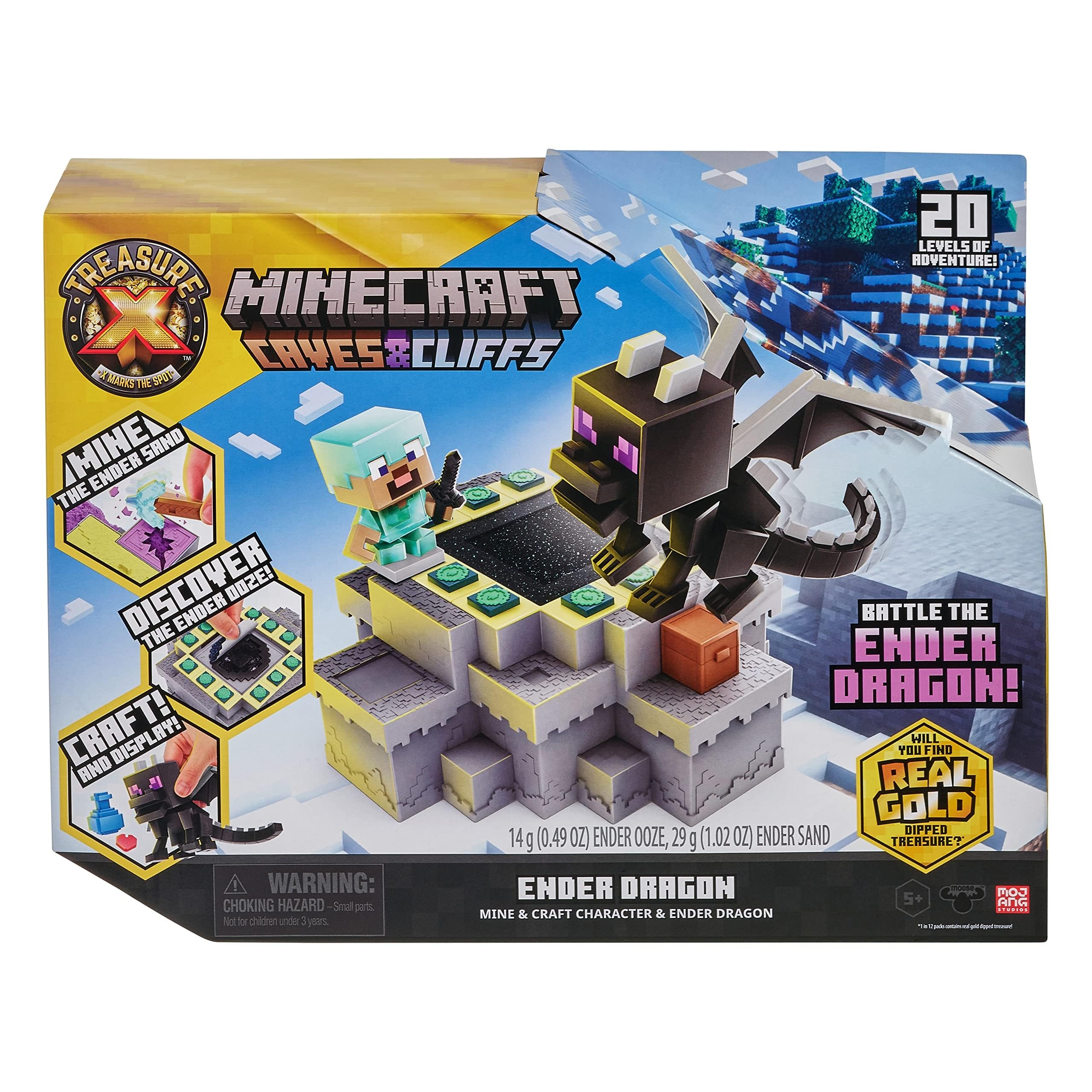 Akedo Treasure X Minecraft Caves & Cliffs - Ender Dragon Mine & Craft Playset 4