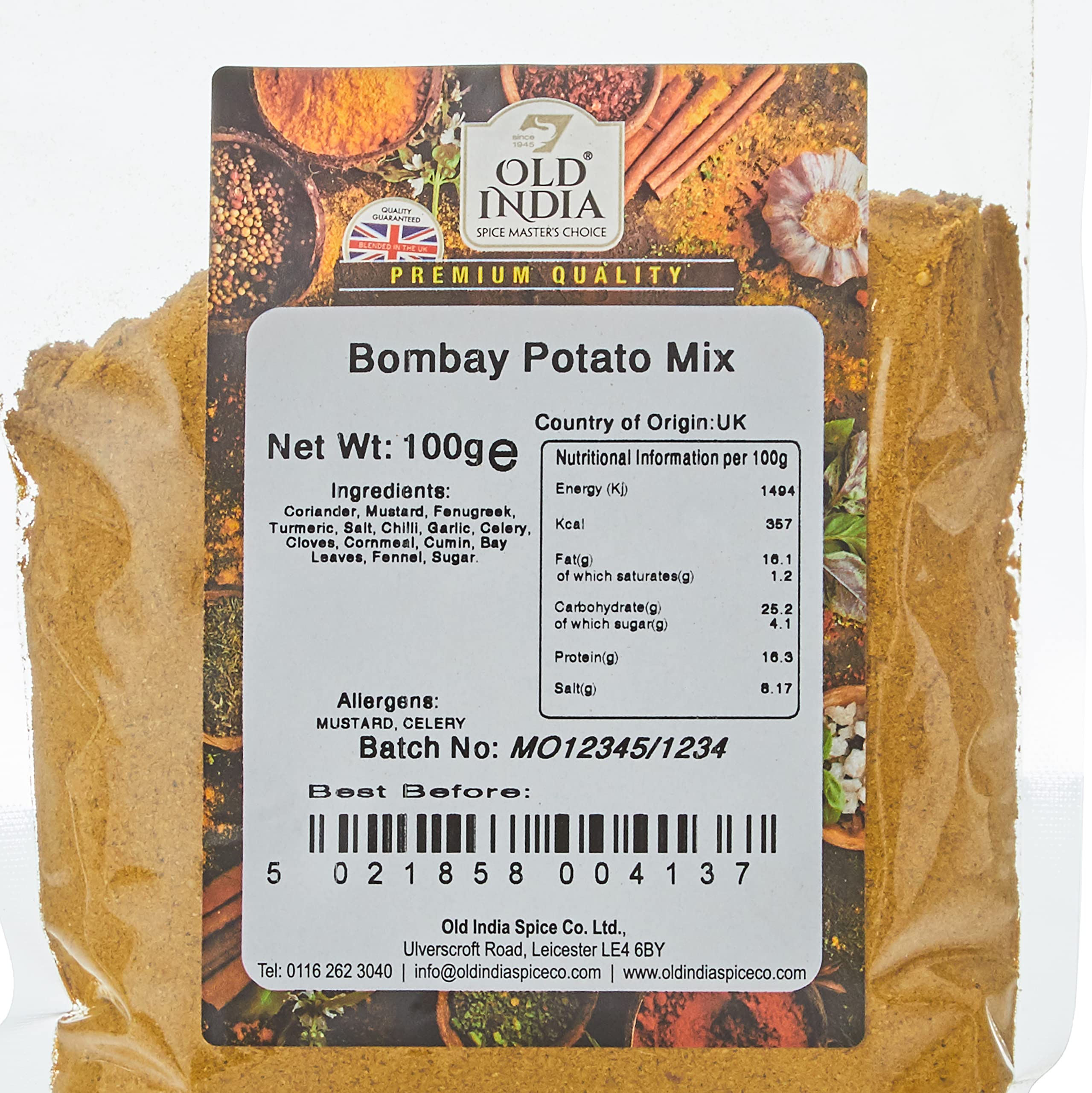 Old India Bombay Potato Mix - Indian Seasoning | 100g Natural Spice Blend 2