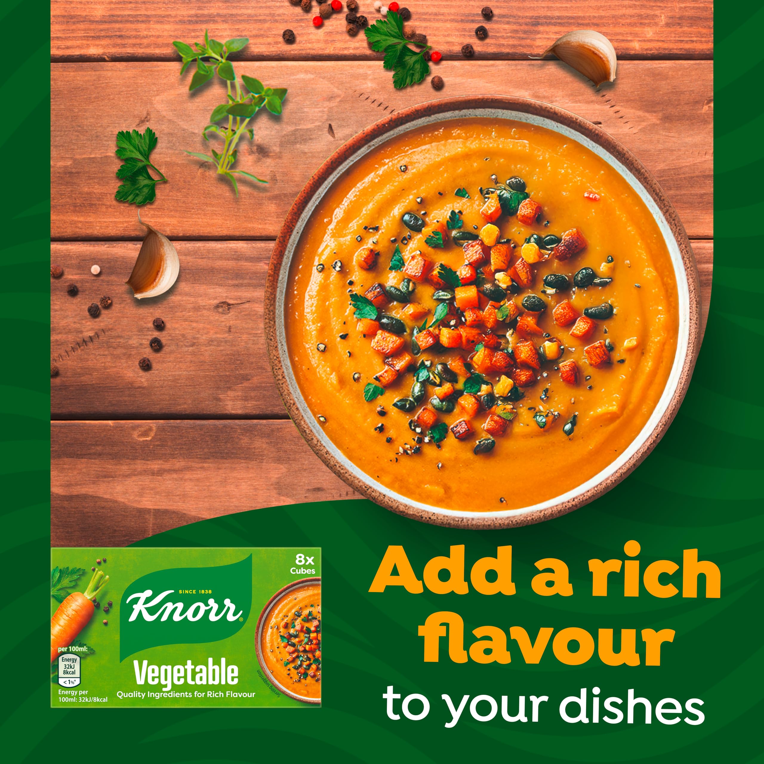 Knorr Vegetable Stock Cubes - Rich Flavour, Gluten-Free | 20 x 10 g 3