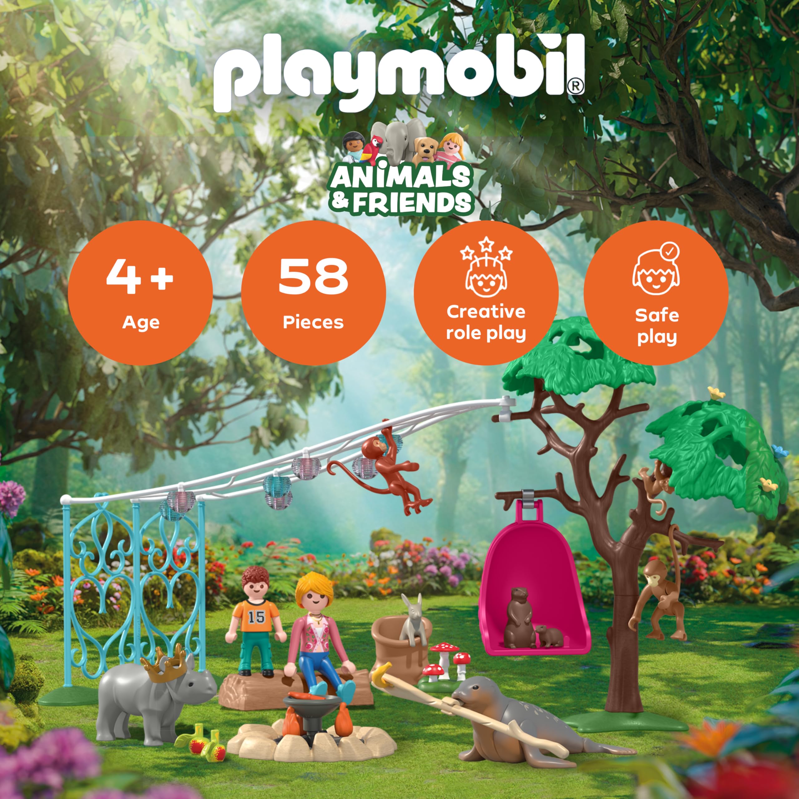 Playmobil Animals & Friends Fun Birthday Party Toy for Ages 4+