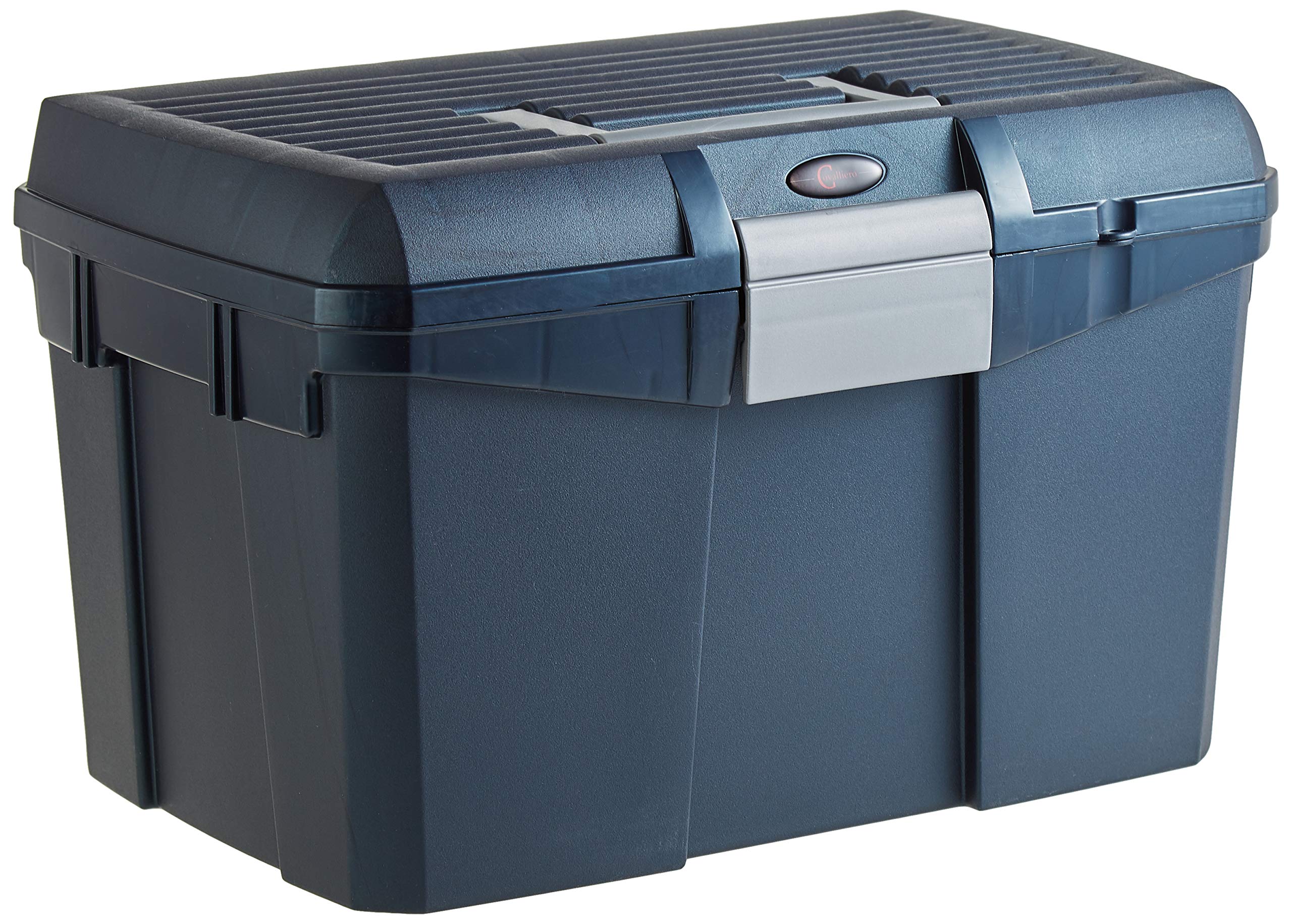 Covalliero Grooming Box Siena Midnight Blue - Durable Plastic, Removable Insert & Brush Holder, Holds up to 100 kg