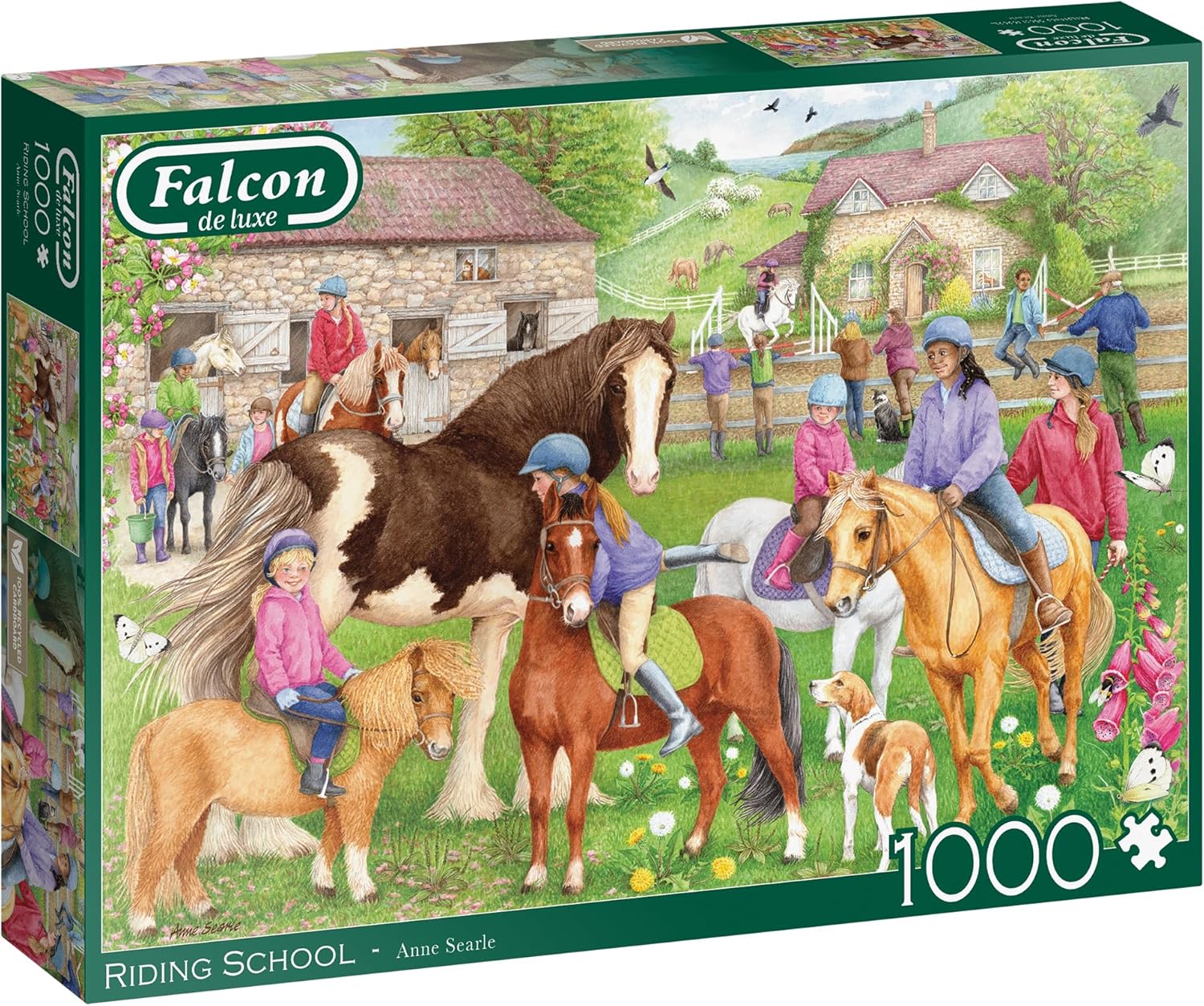 Falcon de Luxe Riding School 1000-Piece Jigsaw Puzzle by Anne Searle - Adult Puzzle