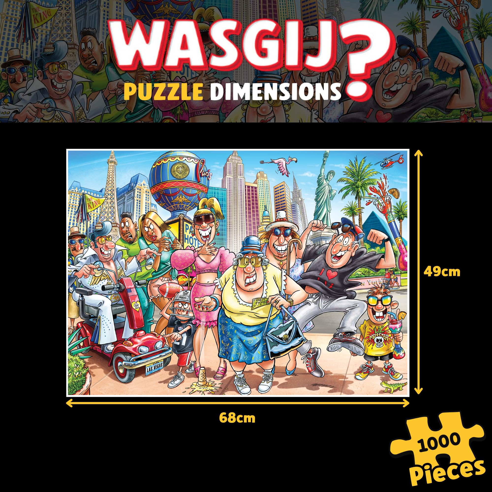 Wasgij Original 48 What Happens in Vegas! - 1000 Piece Jigsaw Puzzle | Adult 3