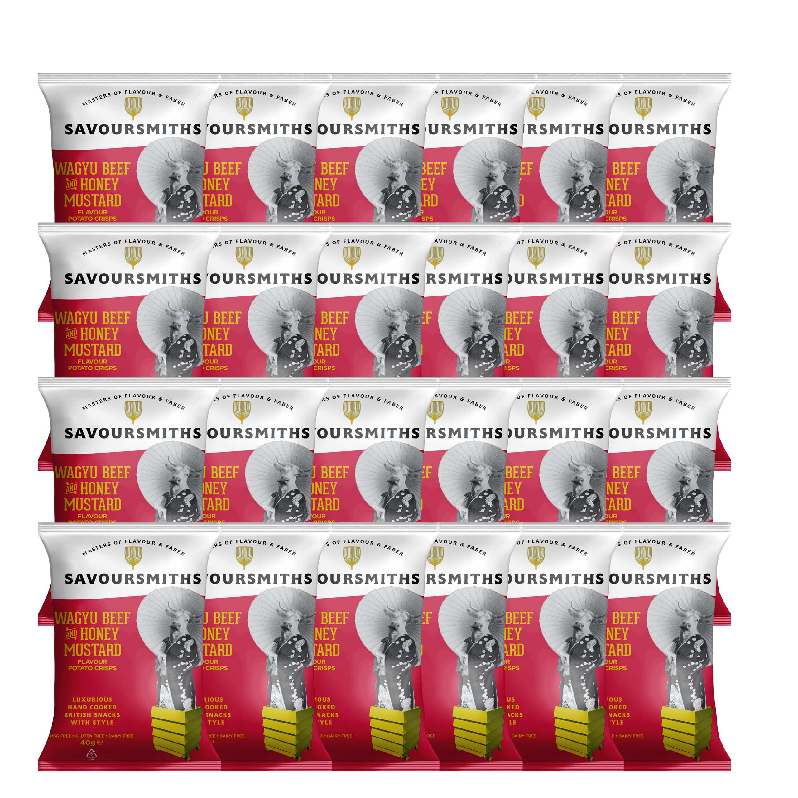 SAVOURSMITHS Wagyu Beef with Honey Mustard Hand-Cooked Potato Crisps 40g 5