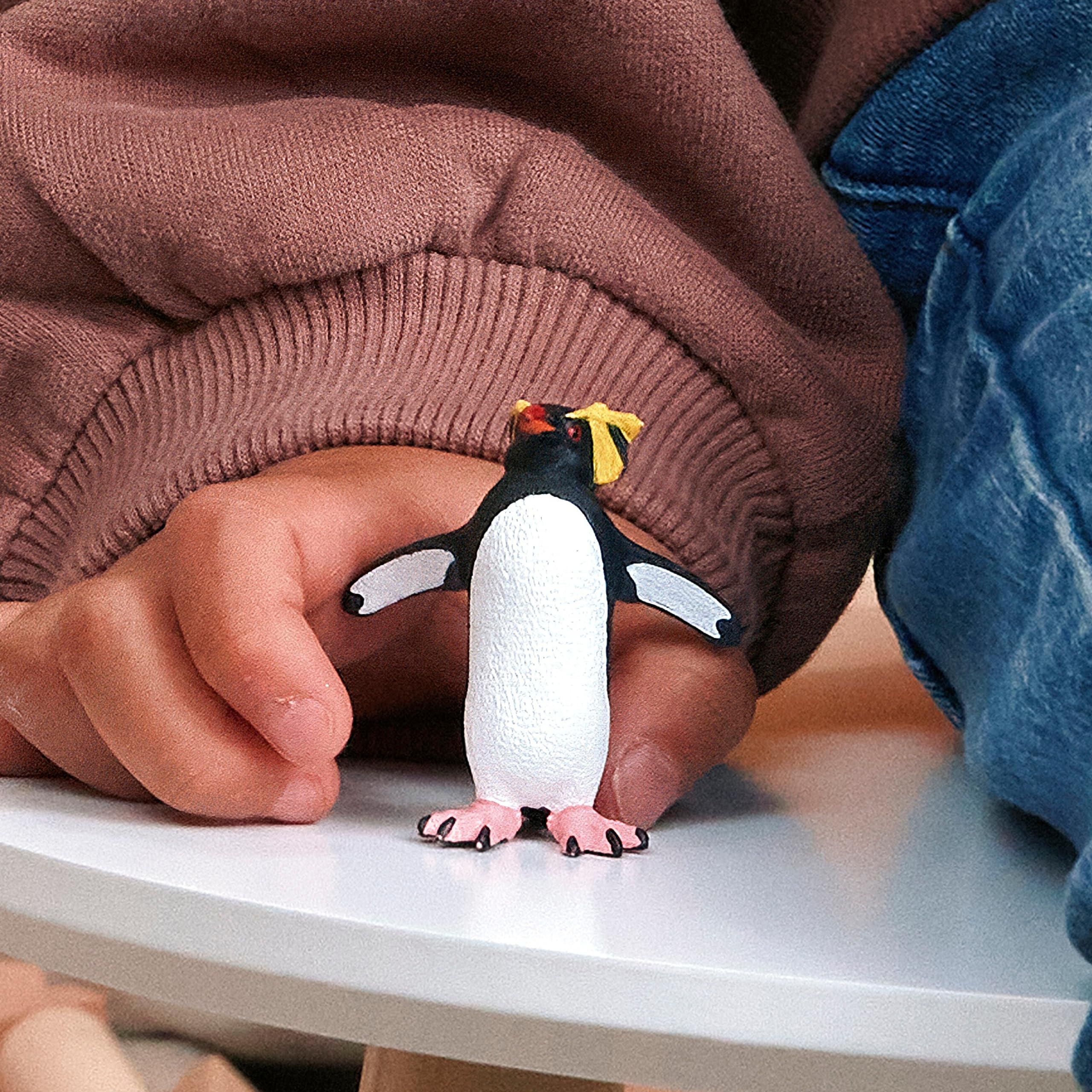 Schleich Rockhopper Penguin Toy Figurine - Realistic Wild Life Animal | Ages 3+ 3