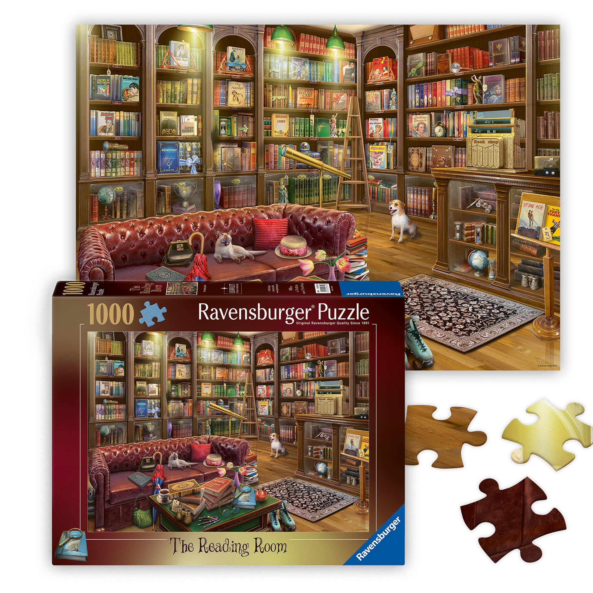Ravensburger The Reading Room 1000 Piece Jigsaw Puzzle for Adults and Kids 12+ 7