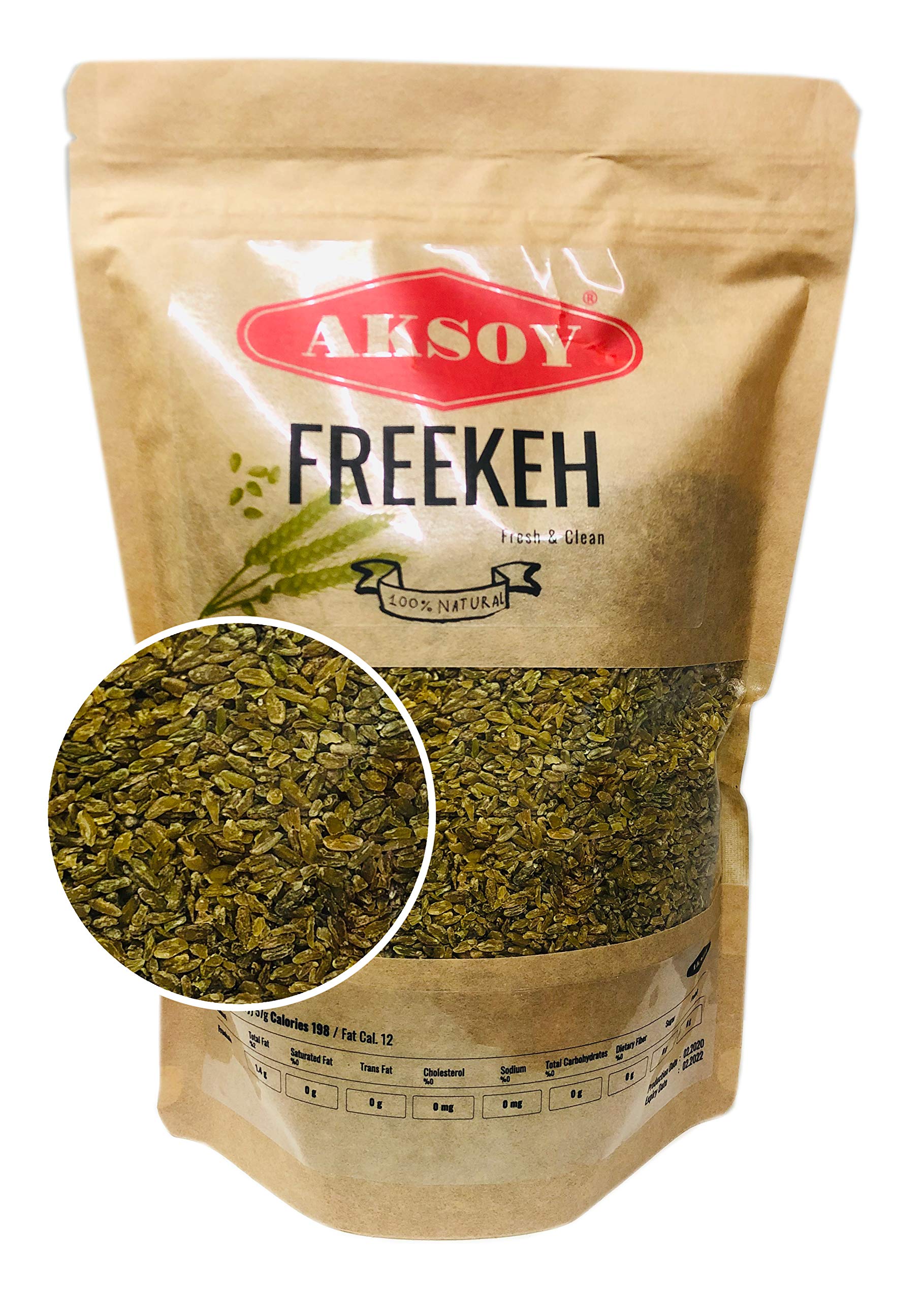 AKSOY Whole Grain Freekeh - Ancient Roasted Durum Wheat | 1.25KG