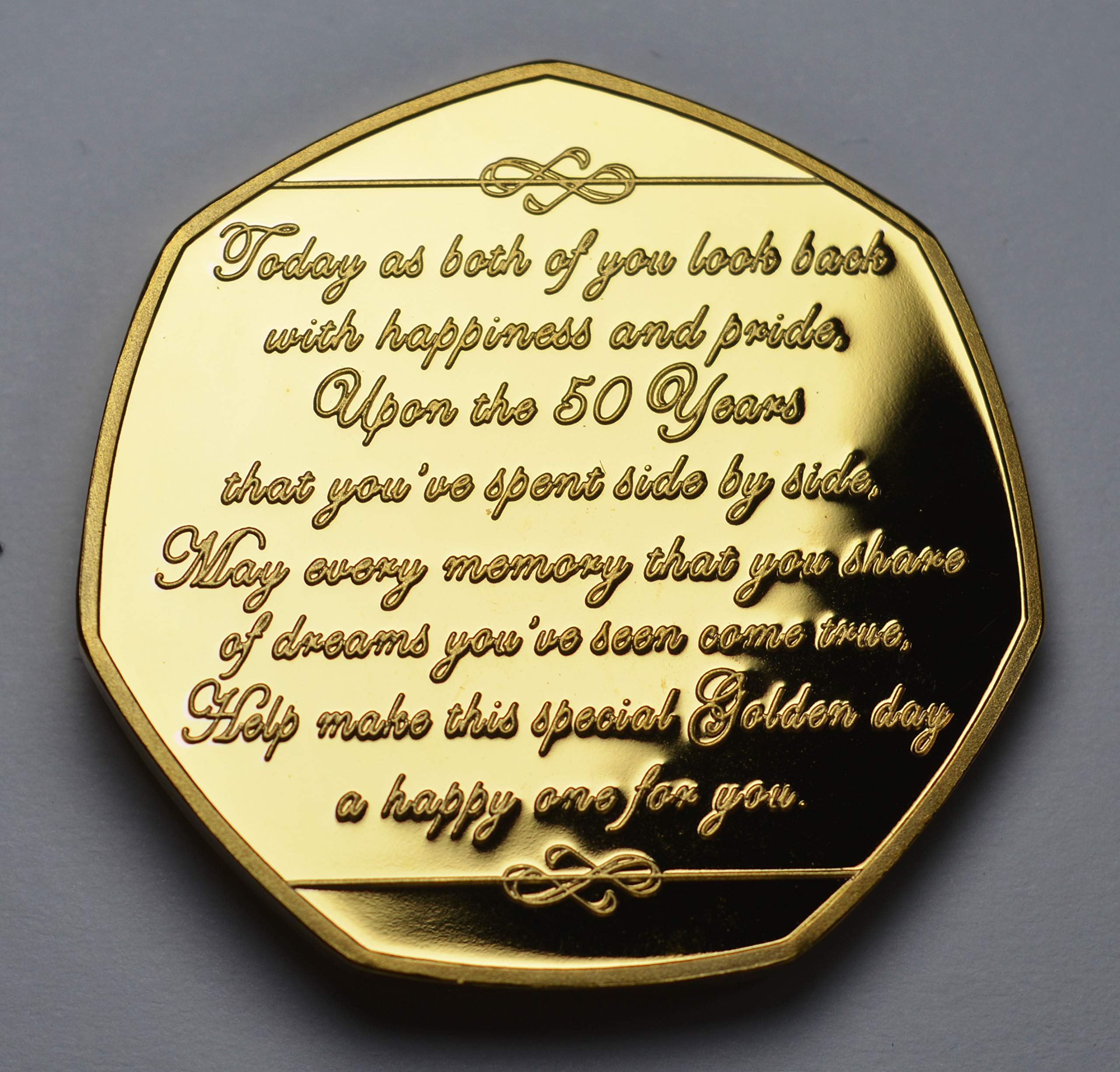 The Commemorative Coin Company 50th Golden Wedding Anniversary 24ct Gold Coin Set 6