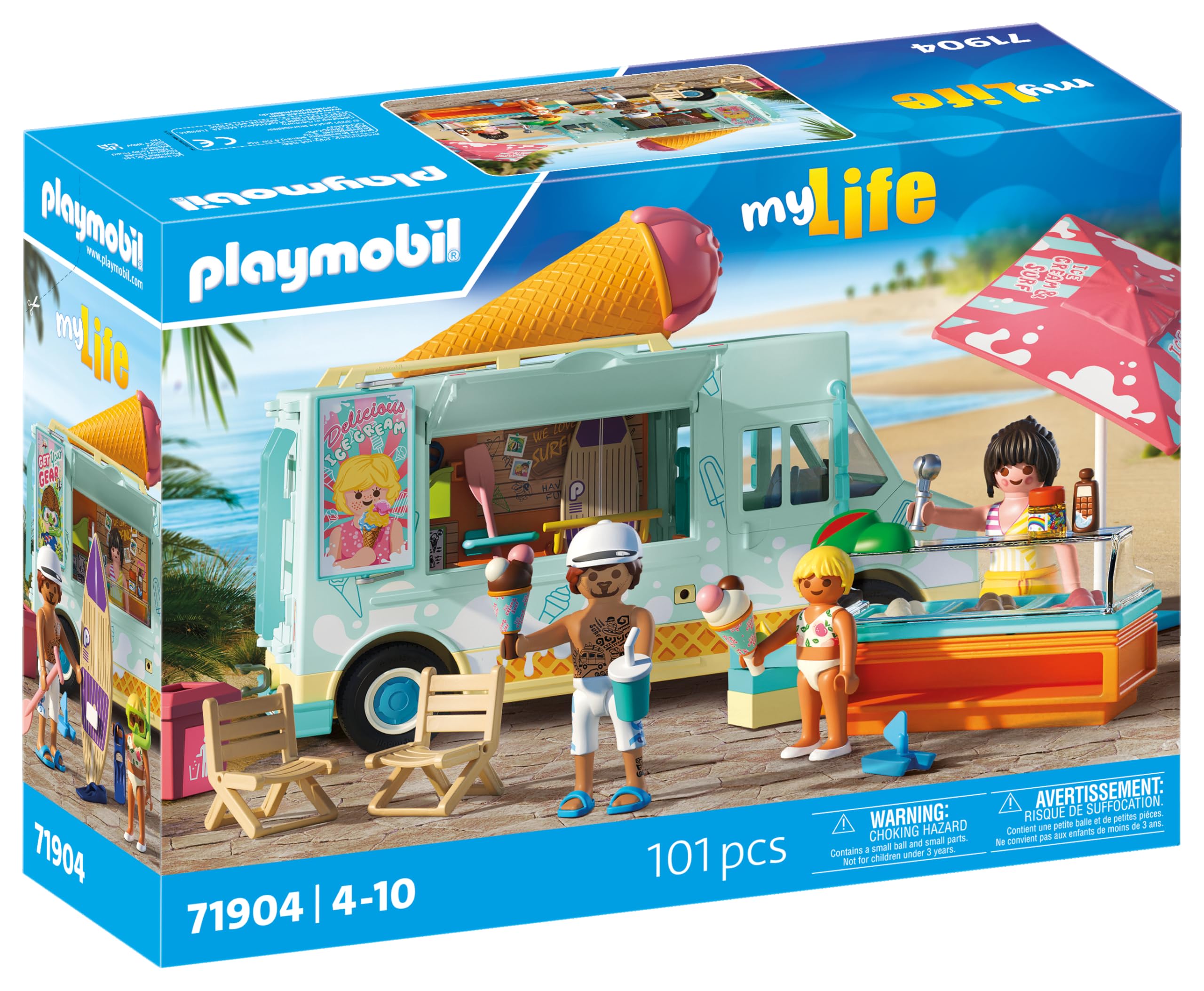 Playmobil | Vacation on the Beach | Ice Cream Truck with Surf Shop | Toy fr 1