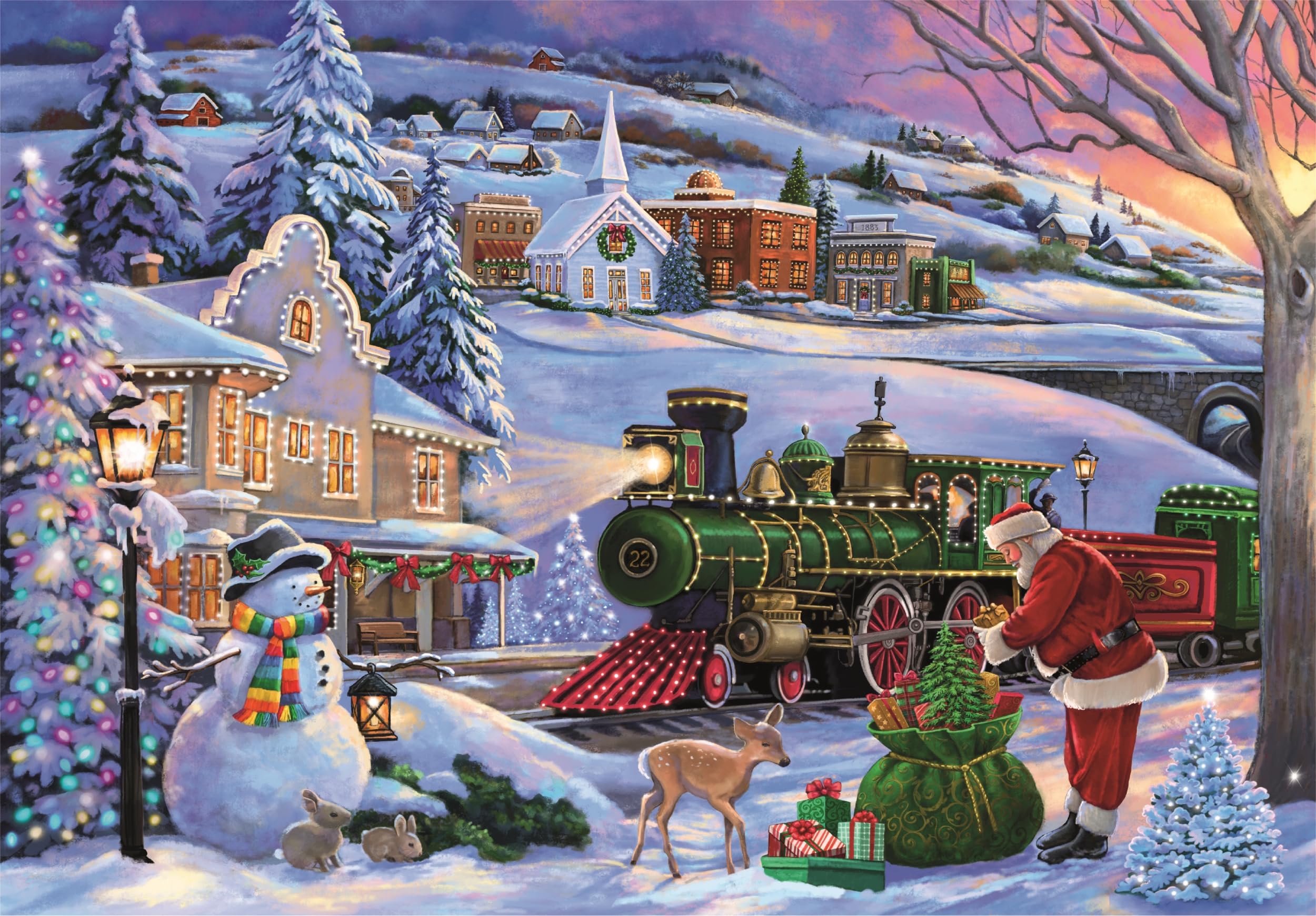 Clementoni Jigsaw Puzzle Cube Christmas Train 500 Pieces - Adult Puzzle 9