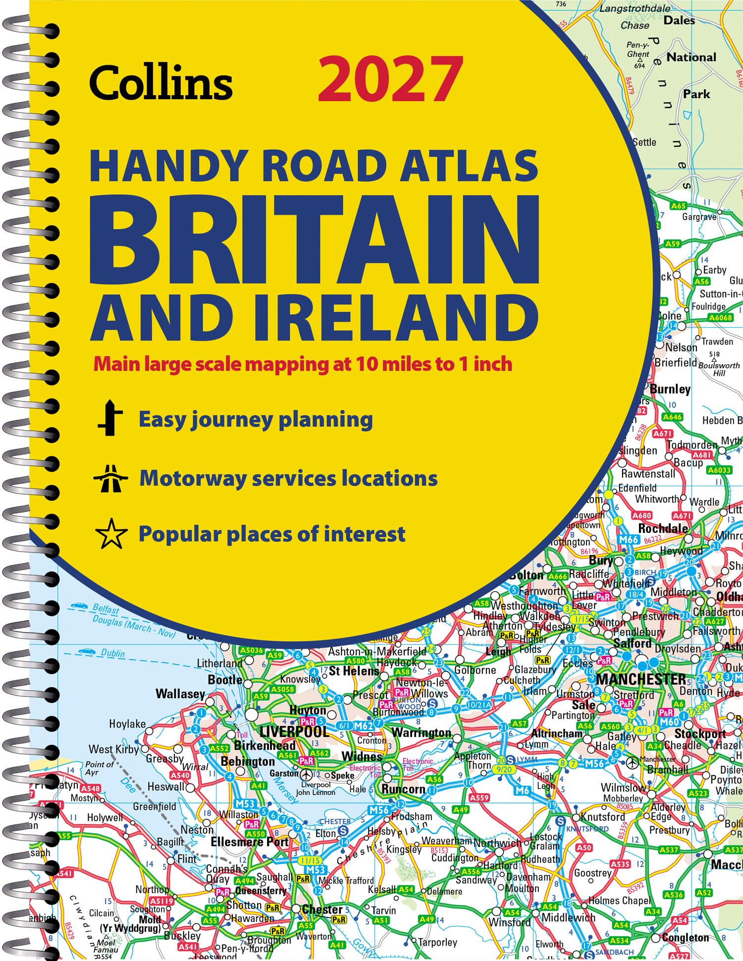 Collins Handy Road Atlas Britain and Ireland 2027 (A5 Spiral) | Clear Route Planning Maps 1
