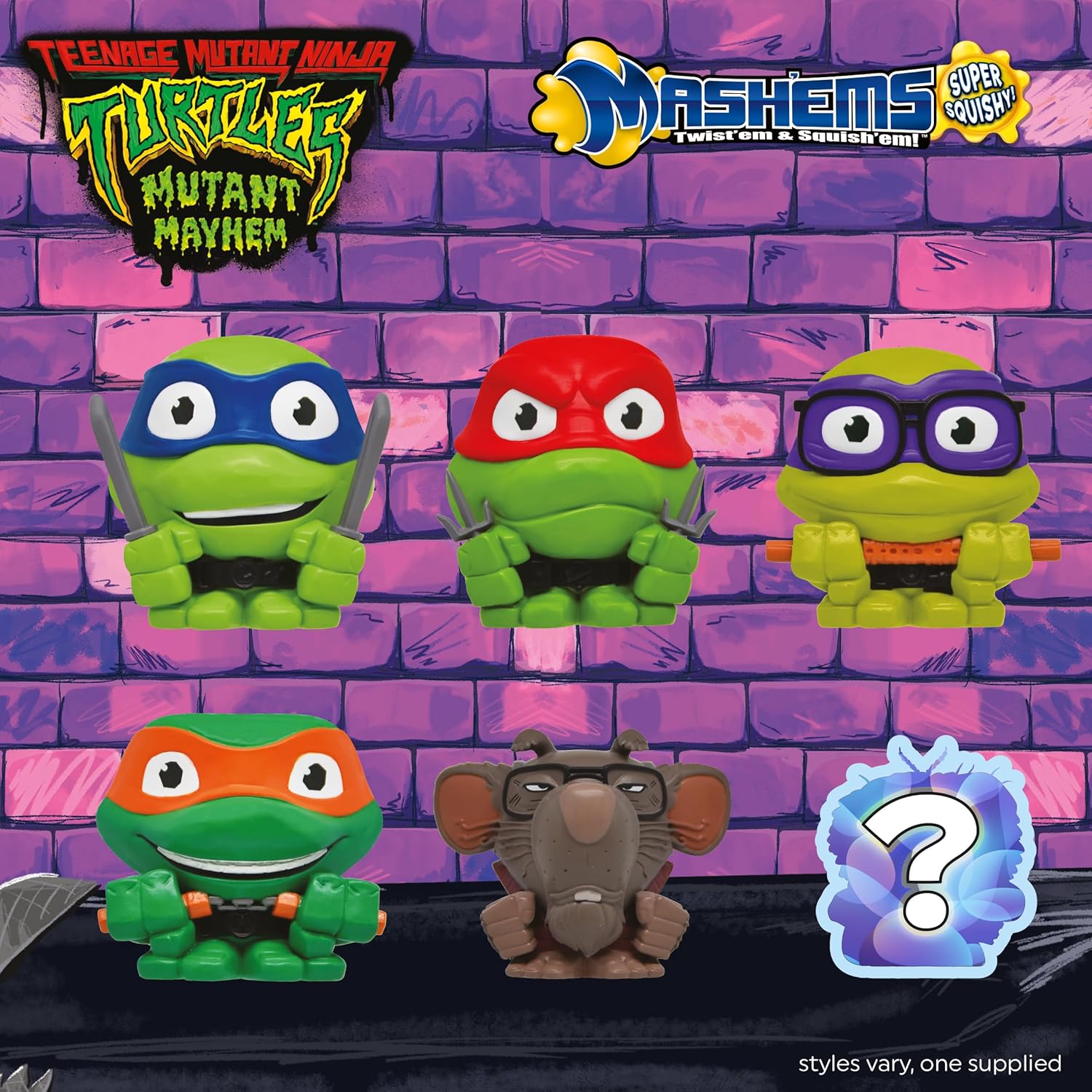 Mash"ems 53736 - Squishy TMNT Mutant Mayhem Figure Capsule 4
