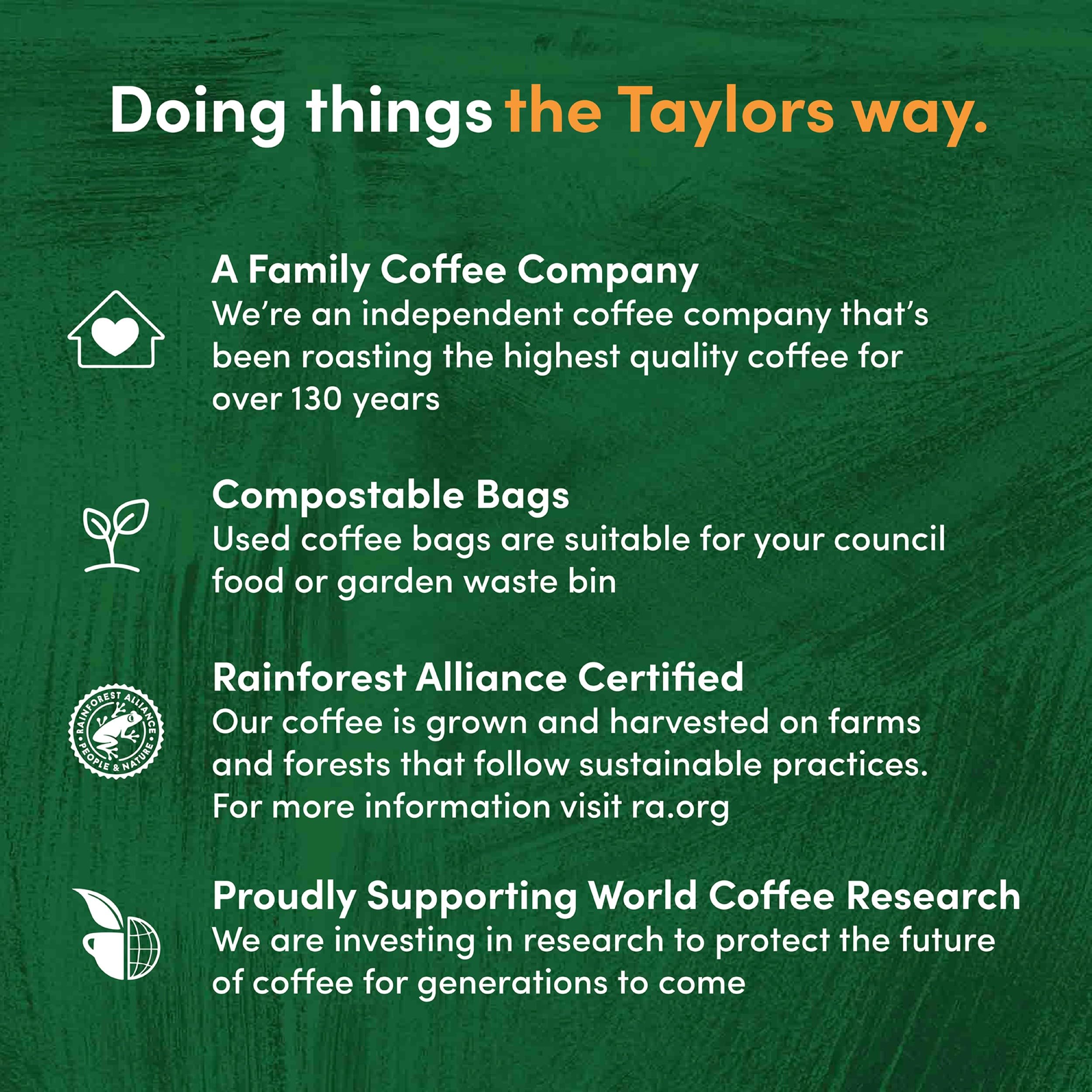 Taylors of Harrogate Hot Lava Java Whole Coffee Beans - Extra Dark Roast, Smoky Notes, 200g 5