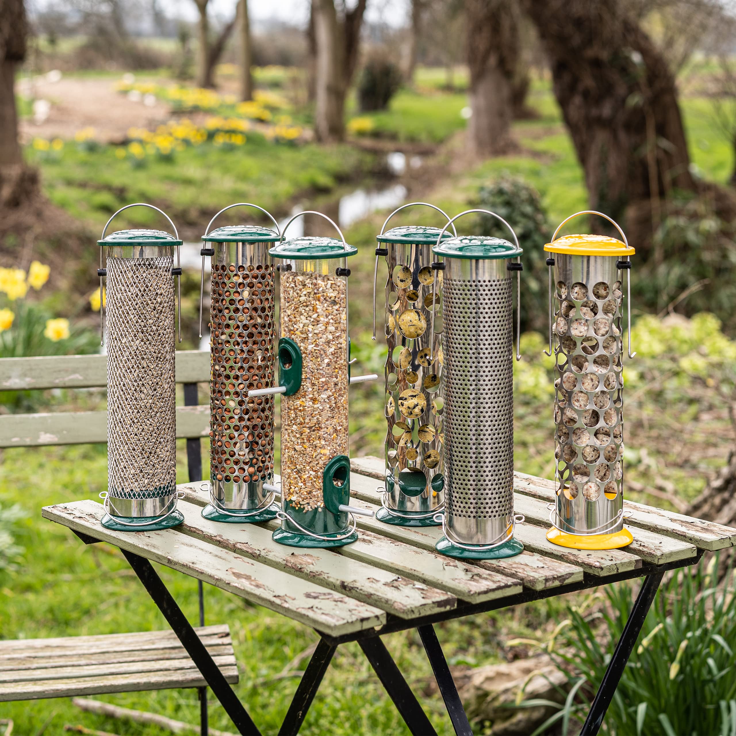 Peckish All Weather Metal Bird Seed Feeder - Large Capacity 700g | Hanging Mount | Durable Metal & Polycarbonate 7