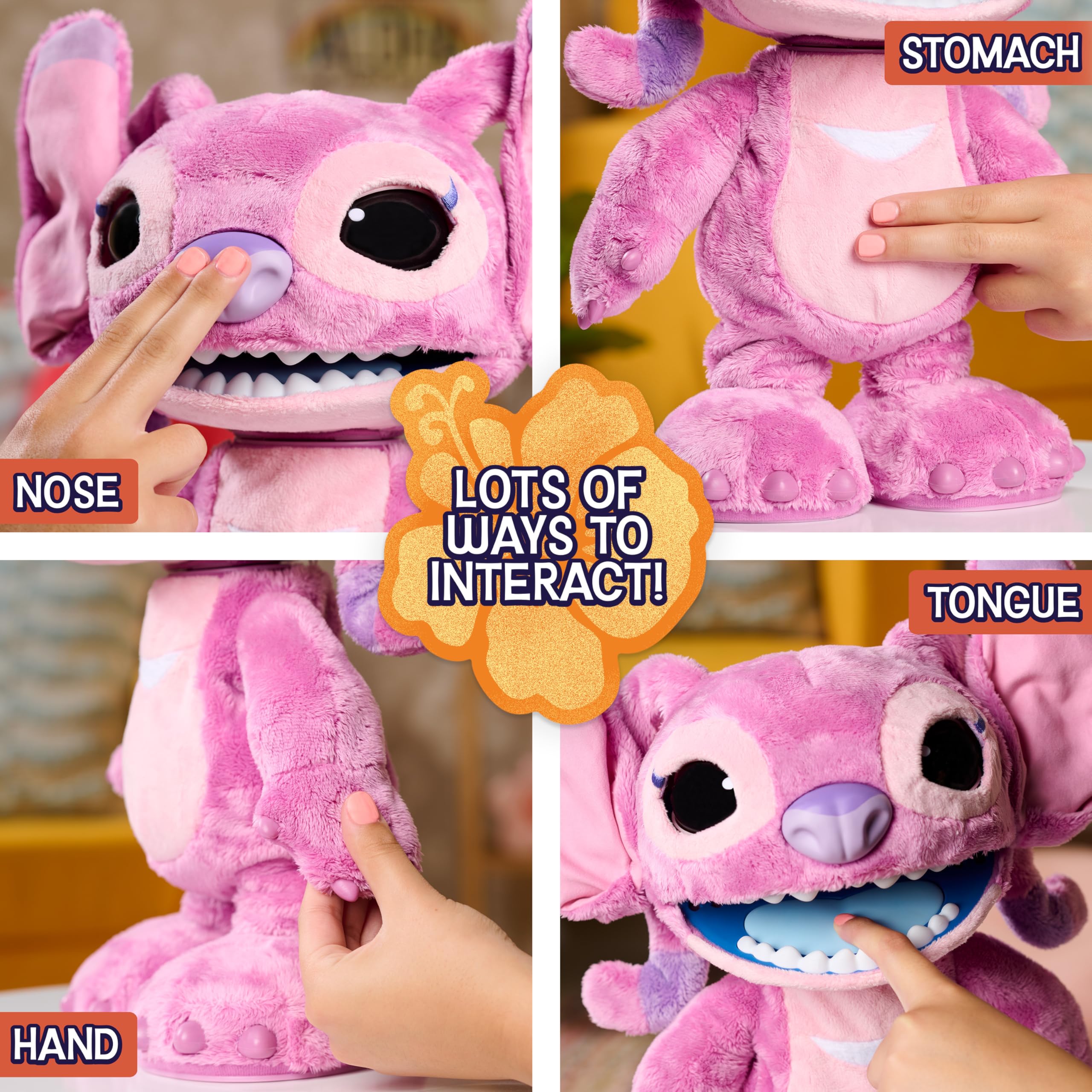 Just Play Disney Angel Interactive Plush Toy - 100+ Sounds | 43 cm Tall | Ages 3-8 4