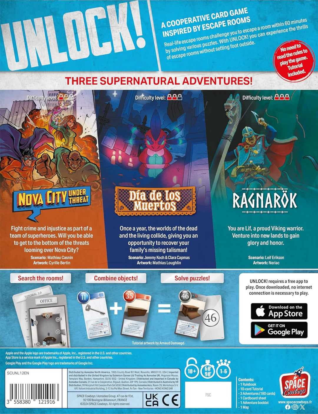 Space Cowboys Unlock! 12 Supernatural Adventures Cooperative Card Game